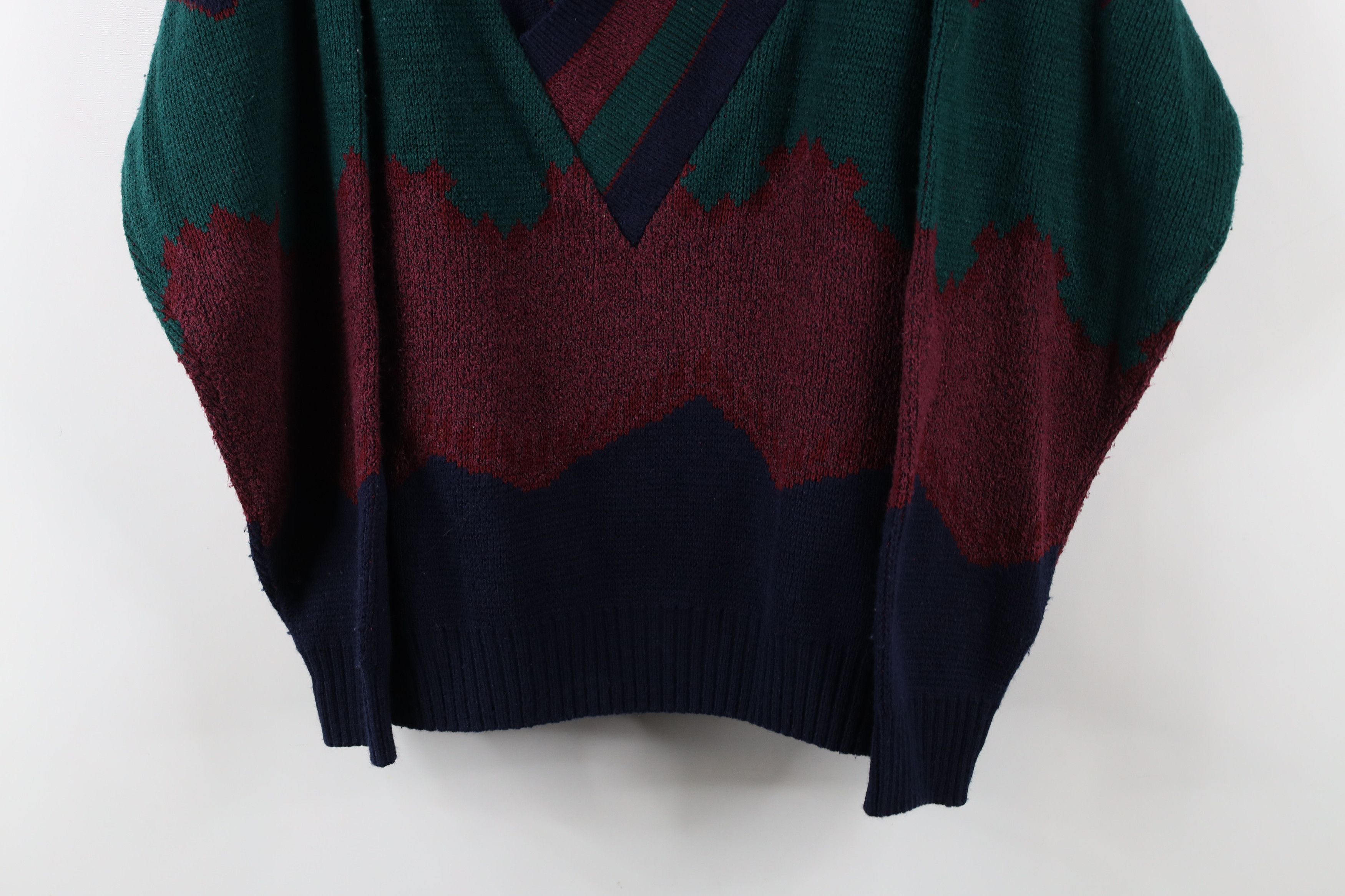 Vintage Vintage 90s Streetwear Striped Dapper Knit V-Neck Sweater Size US S / EU 44-46 / 1 - 3 Thumbnail