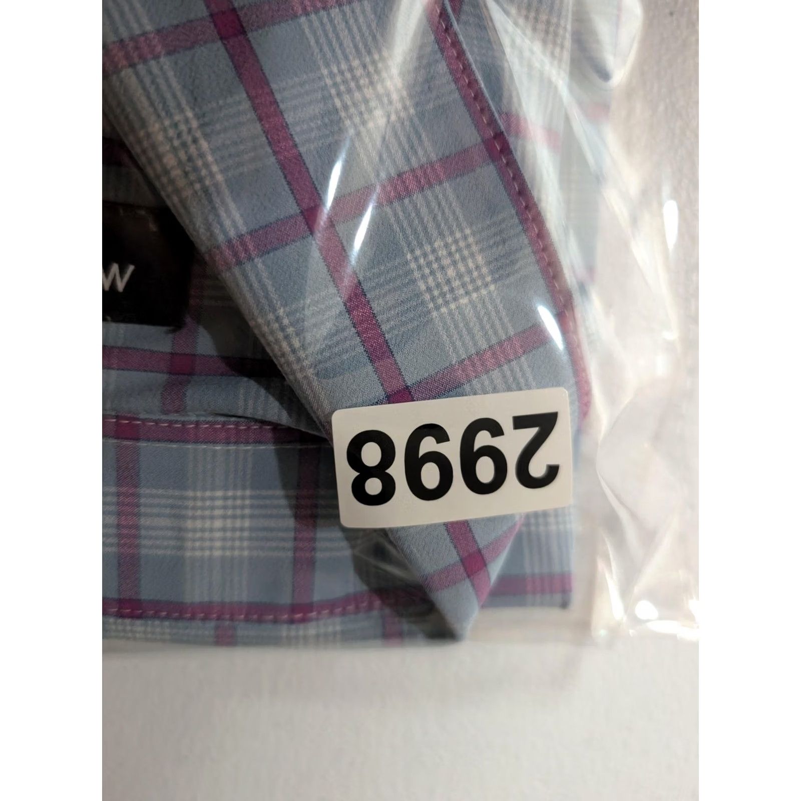 Mizzen+Main Mizzen+Main Shirt Mens Large Blue Purple Plaid Leeward Trim Fit Button Up Size US L / EU 52-54 / 3 - 7 Thumbnail