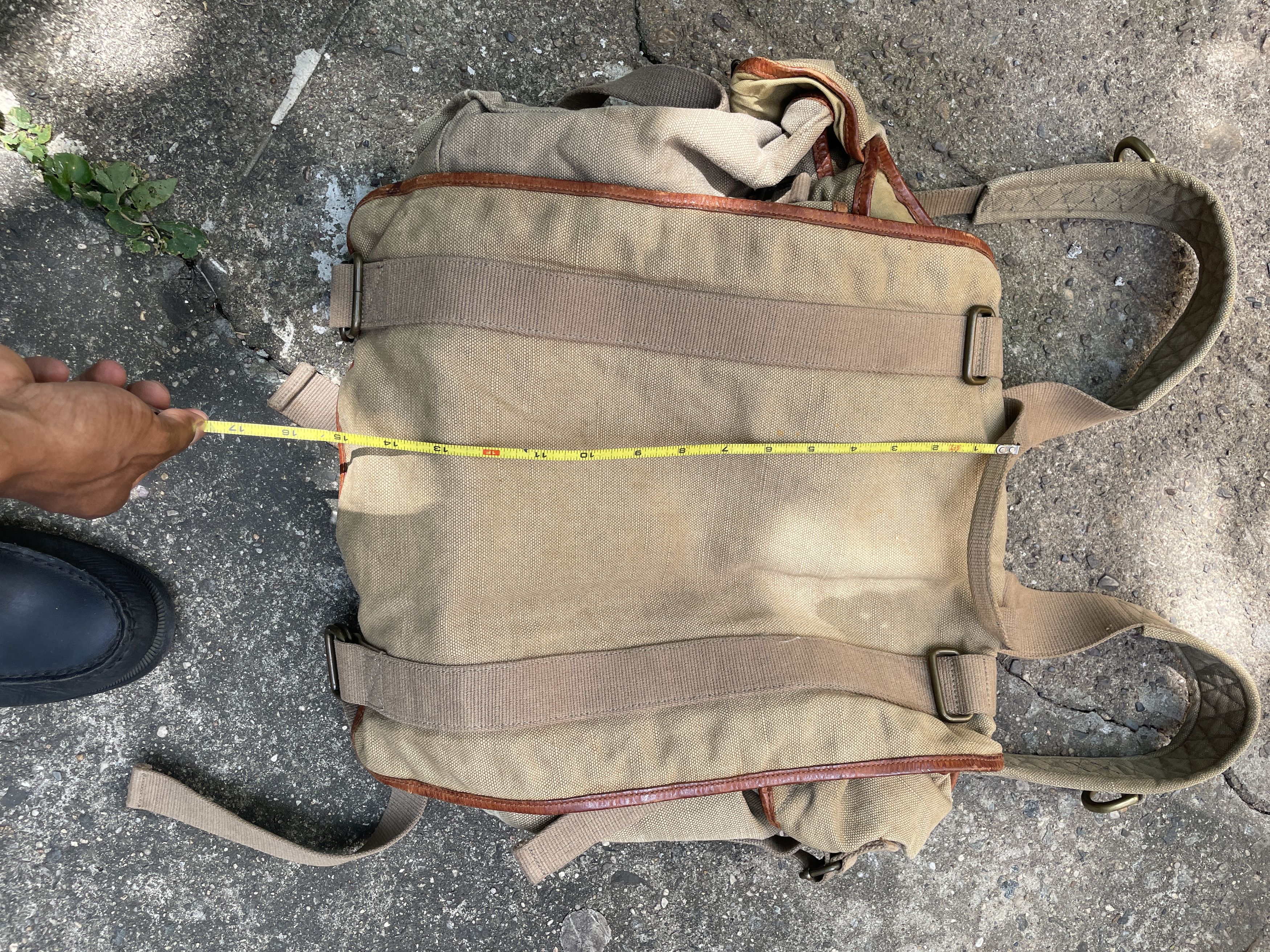 Lucky Brand Military Heavy Canvas and Leather Rucksack Lucky Brand Size ONE SIZE - 6 Thumbnail