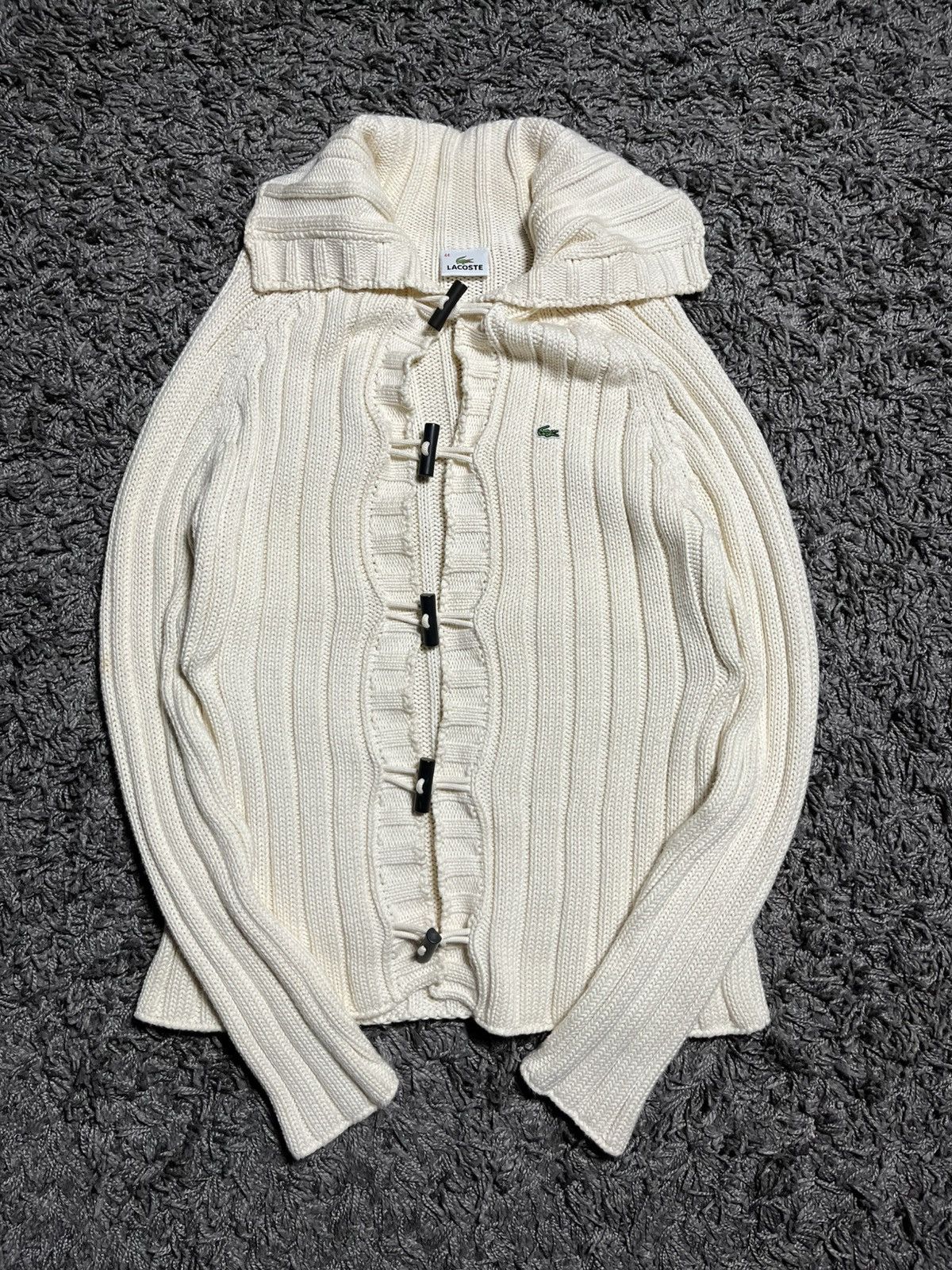 Lacoste LACOSTE WOMENS KNITTED CARDIGAN VINTAGE Y2K STYLE SIZE 44 Size M / US 6-8 / IT 42-44 - 1 Thumbnail