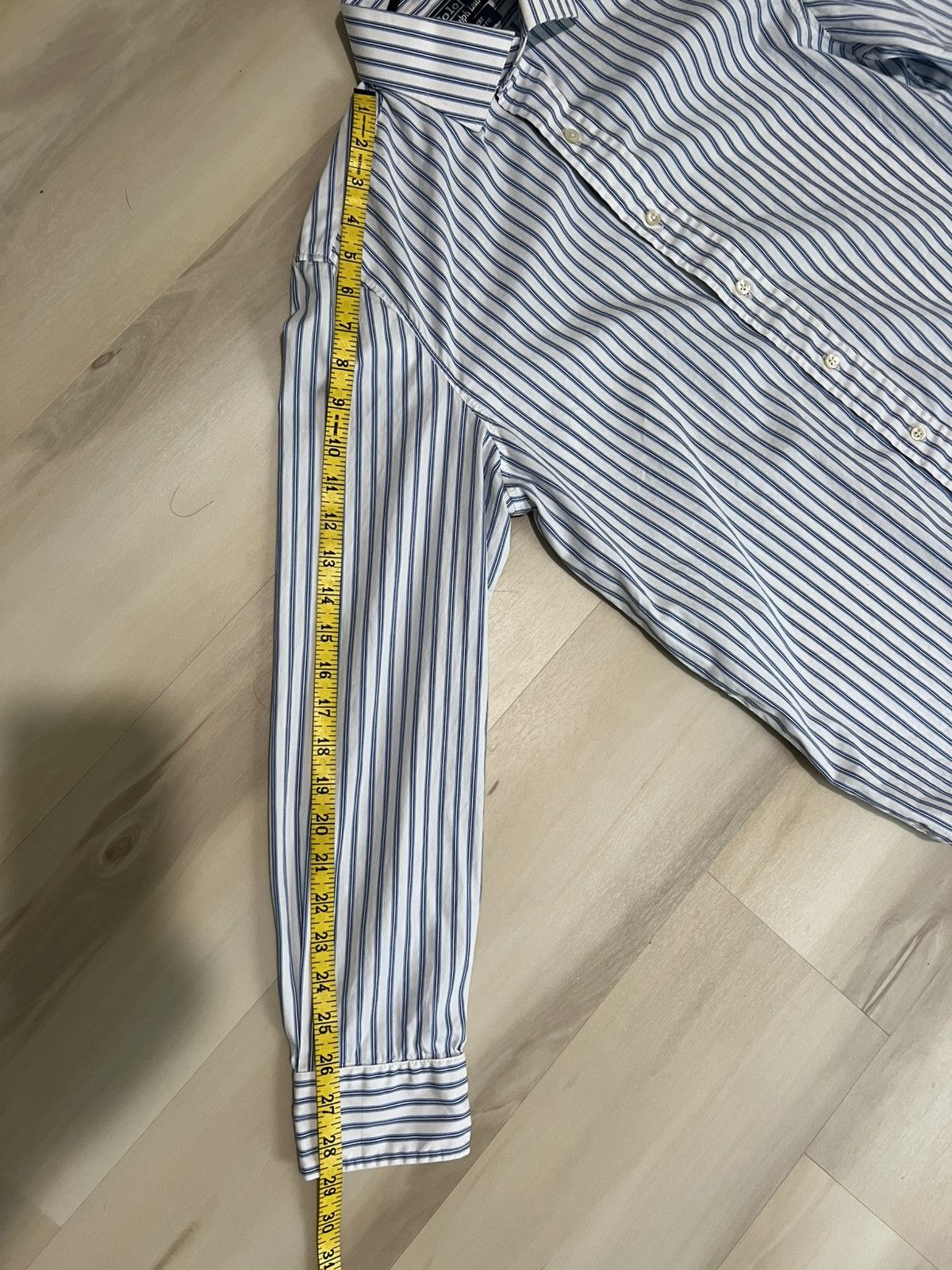 Designer × Polo Ralph Lauren × Vintage Polo Ralph Lauren Mens Shirt Blue Striped Regent Fit Size 16 Size US S / EU 44-46 / 1 - 4 Thumbnail