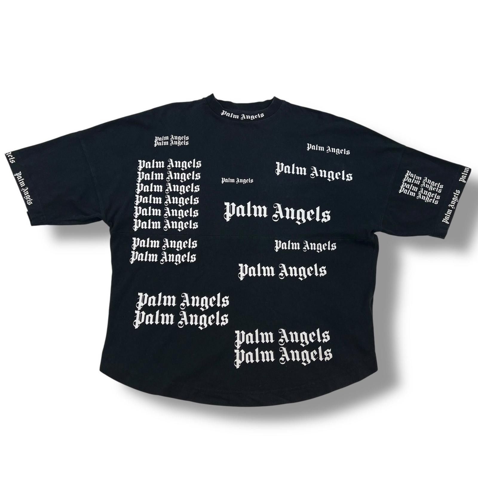 Palm Angels Palm Angels Multi Logo Black T-Shirt Size US M / EU 48-50 / 2 - 2 Thumbnail