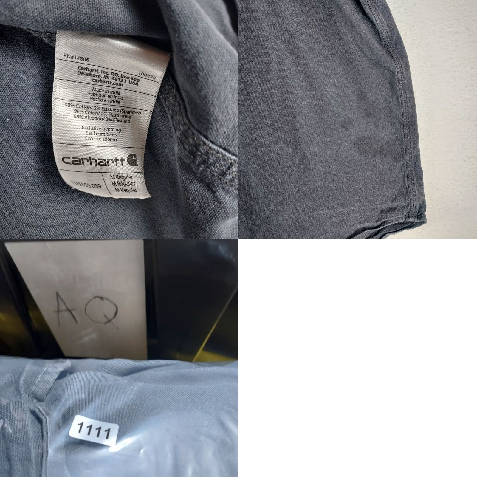 Carhartt Carhartt Mens Short Sleeve Button-Up Relaxed Fit Work Shirt Grey M Size US M / EU 48-50 / 2 - 8 Thumbnail