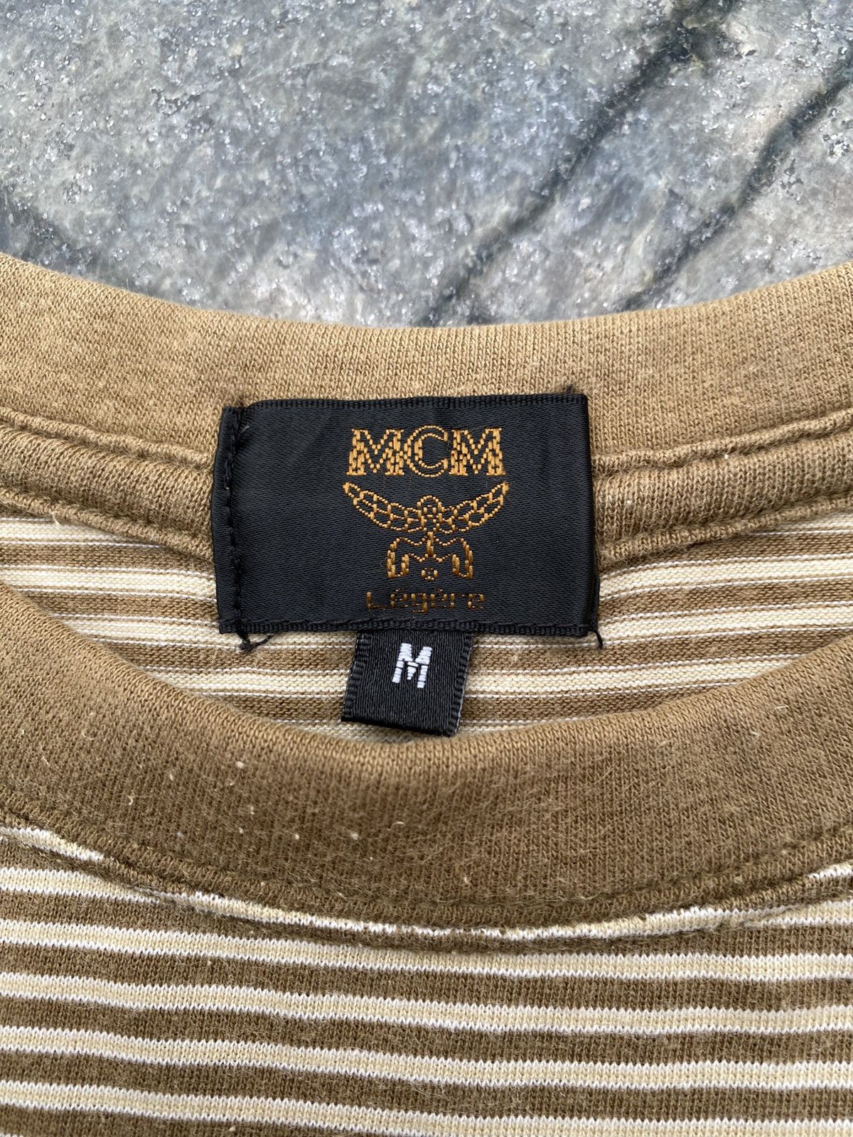 MCM × Vintage 00S MCM VINTAGE Y2K RETRO STRIPED POCKET TEE TSHIRT Size US M / EU 48-50 / 2 - 5 Thumbnail