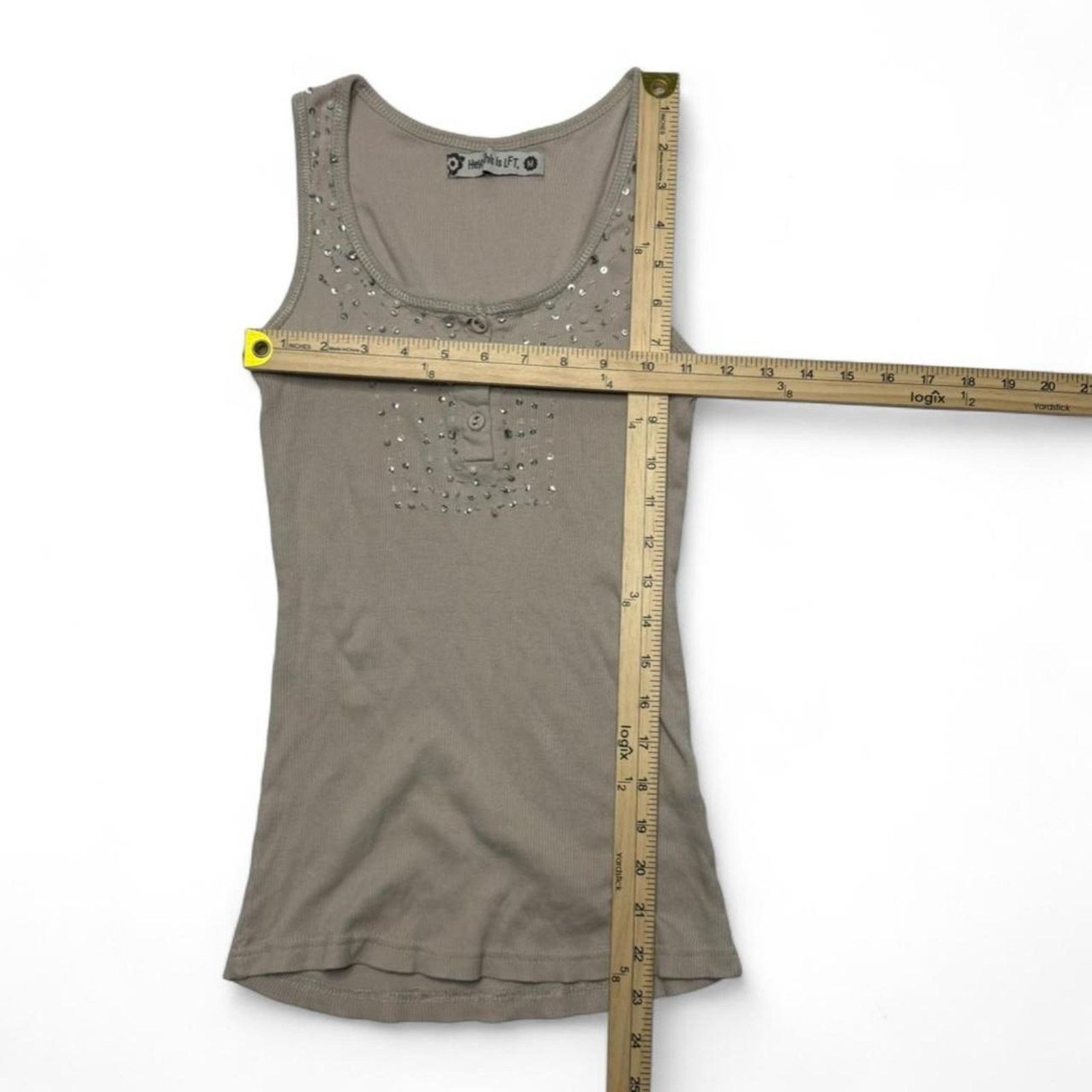 Other LFT Henley Sequin tank top Size M Cotton Fitted Full Length Size M / US 6-8 / IT 42-44 - 5 Thumbnail