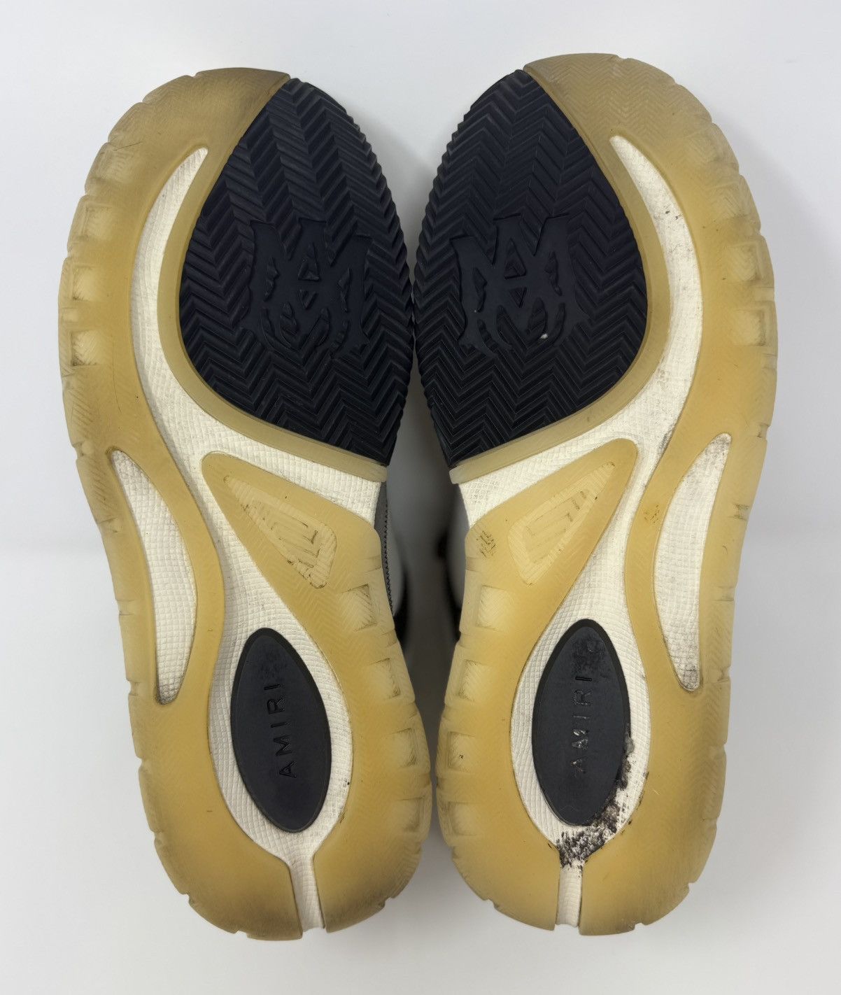 Amiri Amiri MA 1 Debossed Monogram Sneaker White Black Size US 12 / EU 45 - 6 Thumbnail