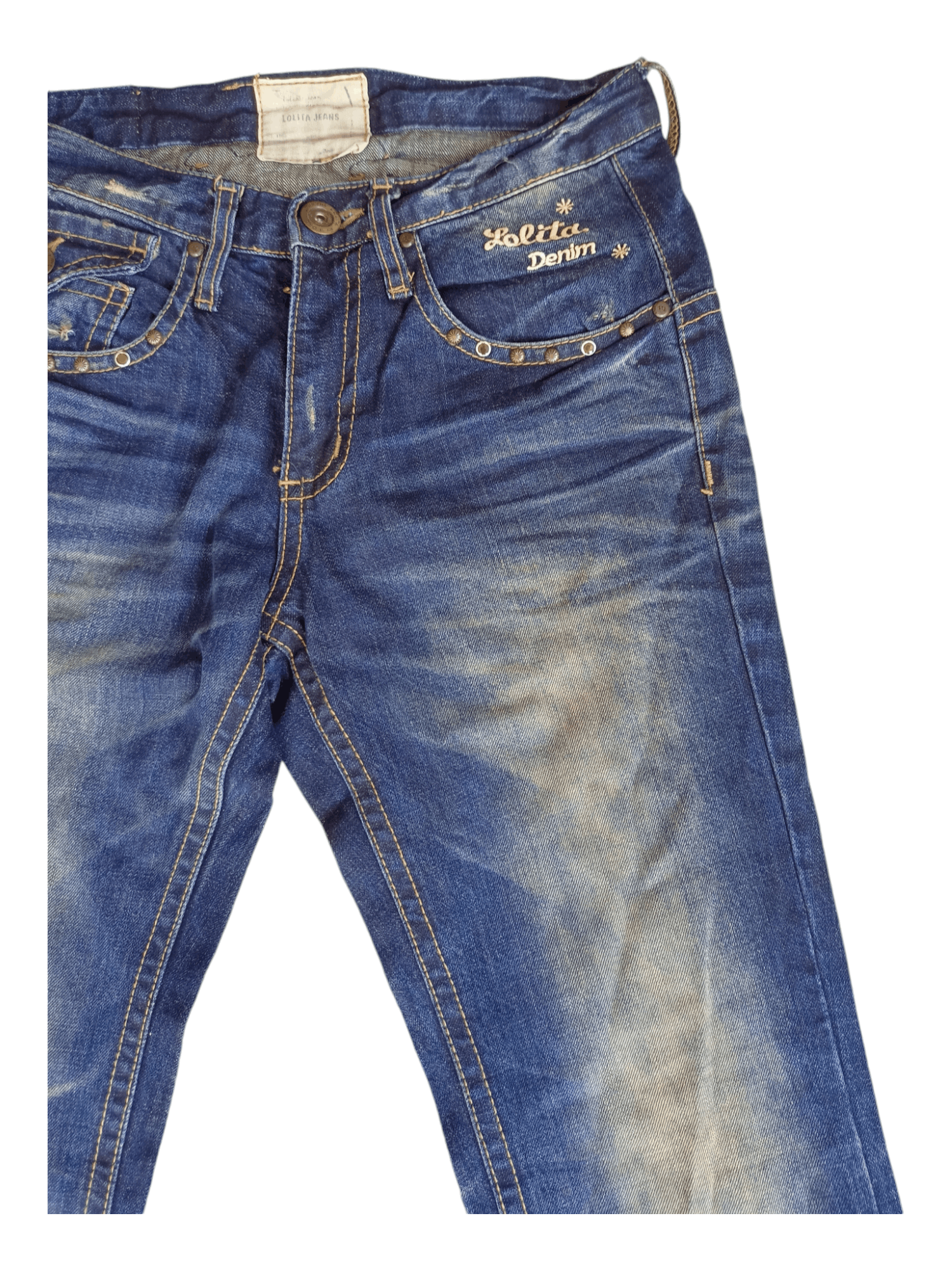 Japanese Brand Crazy Lolita Skulls Embroidery Mud Max Jeans Size US 28 / EU 44 - 10 Thumbnail