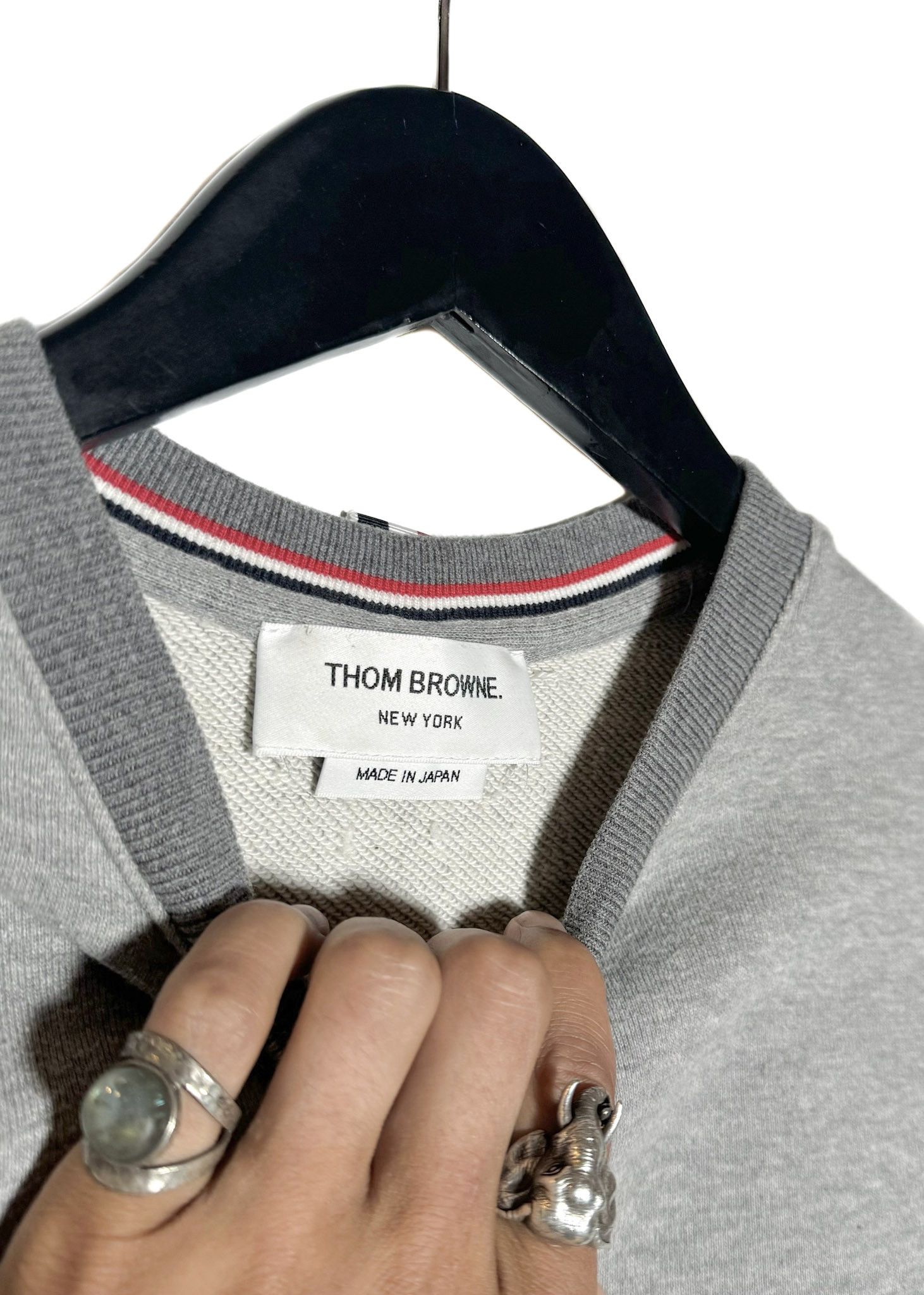 Thom Browne Thom Browne Grey Colourblock 4-bar Sweatshirt Size XS / US 0-2 / IT 36-38 - 5 Thumbnail