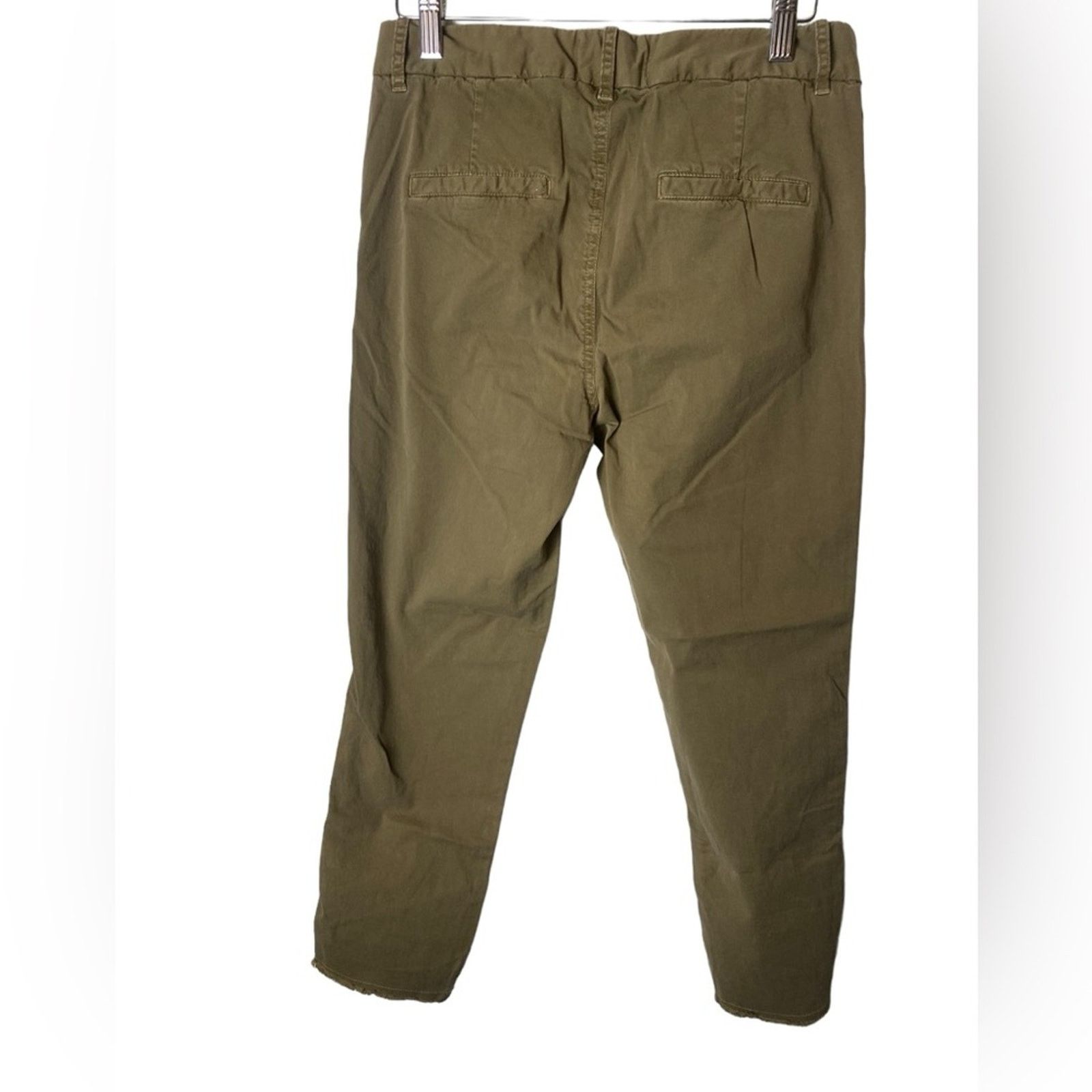 Nili Lotan NILI LOTAN High-Rise Straight Leg Distress Hem Pants 0 Size 25" / US 0 / IT 36 - 2 Thumbnail