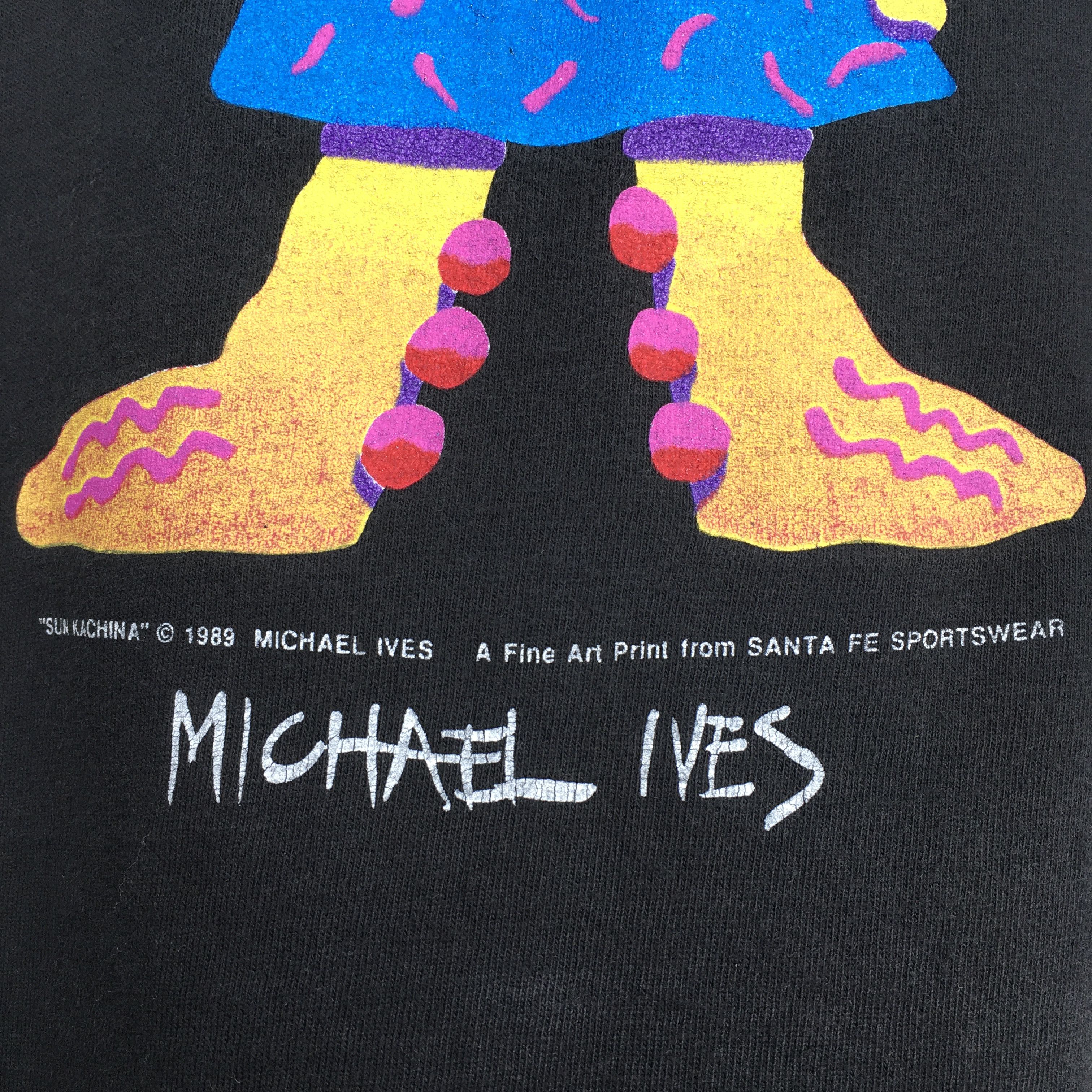 Barbara Kruger × Vintage Vintage 90's Michael Ives Doll Artwork Black T shirt Large Size US L / EU 52-54 / 3 - 6 Thumbnail
