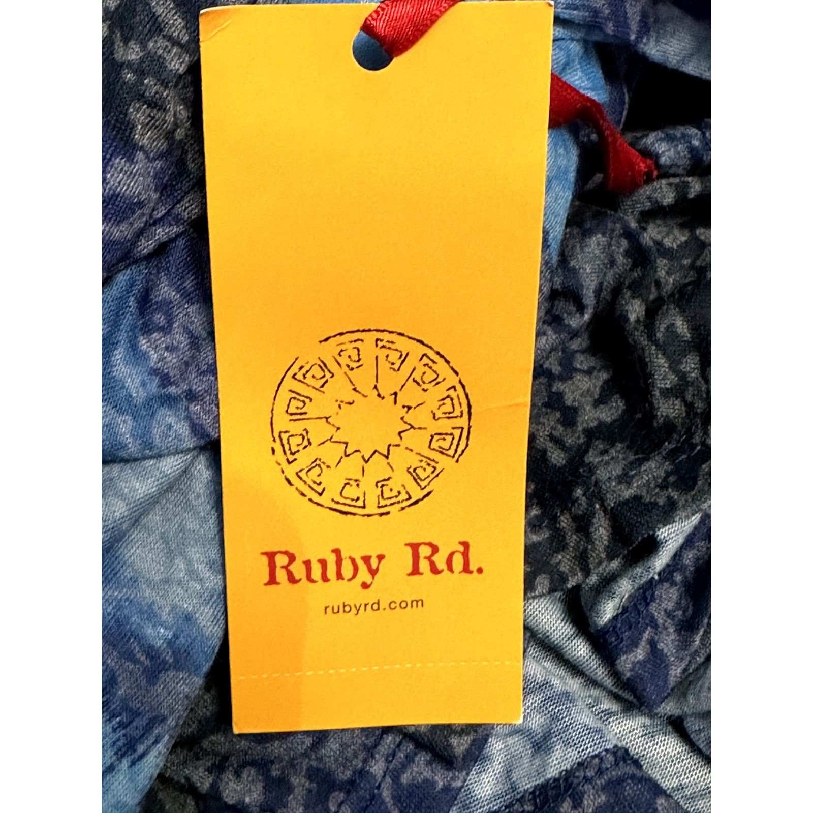Other Ruby Rd. Blouse Embellished Watercolor Striped Blue W M NWT Size M / US 6-8 / IT 42-44 - 9 Thumbnail