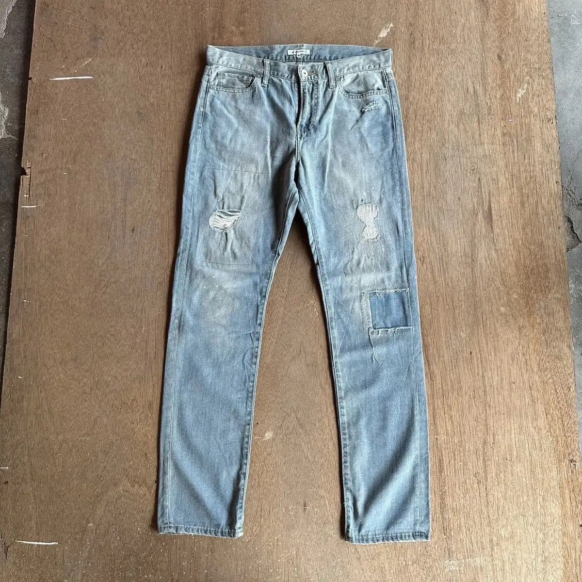 Global Work SICKS 🔥VTG GLOBALWORK JAPAN JEANS RIPPED DENIM PANTS SIZE M Size US 32 / EU 48 - 1 Thumbnail