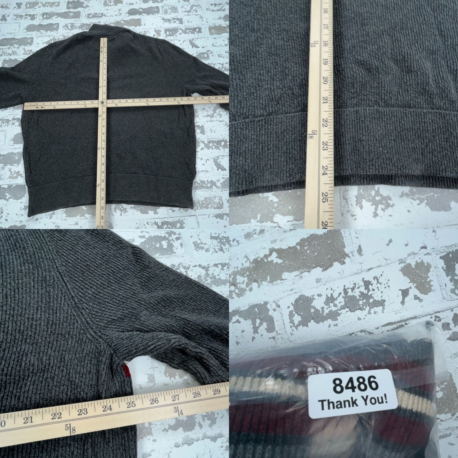 Eddie Bauer Eddie Bauer Sweater Mens XXL 2XL Gray Red Heavy Knit Pullover Quarter Zip Casual Adult Size US XXL / EU 58 / 5 - 8 Thumbnail