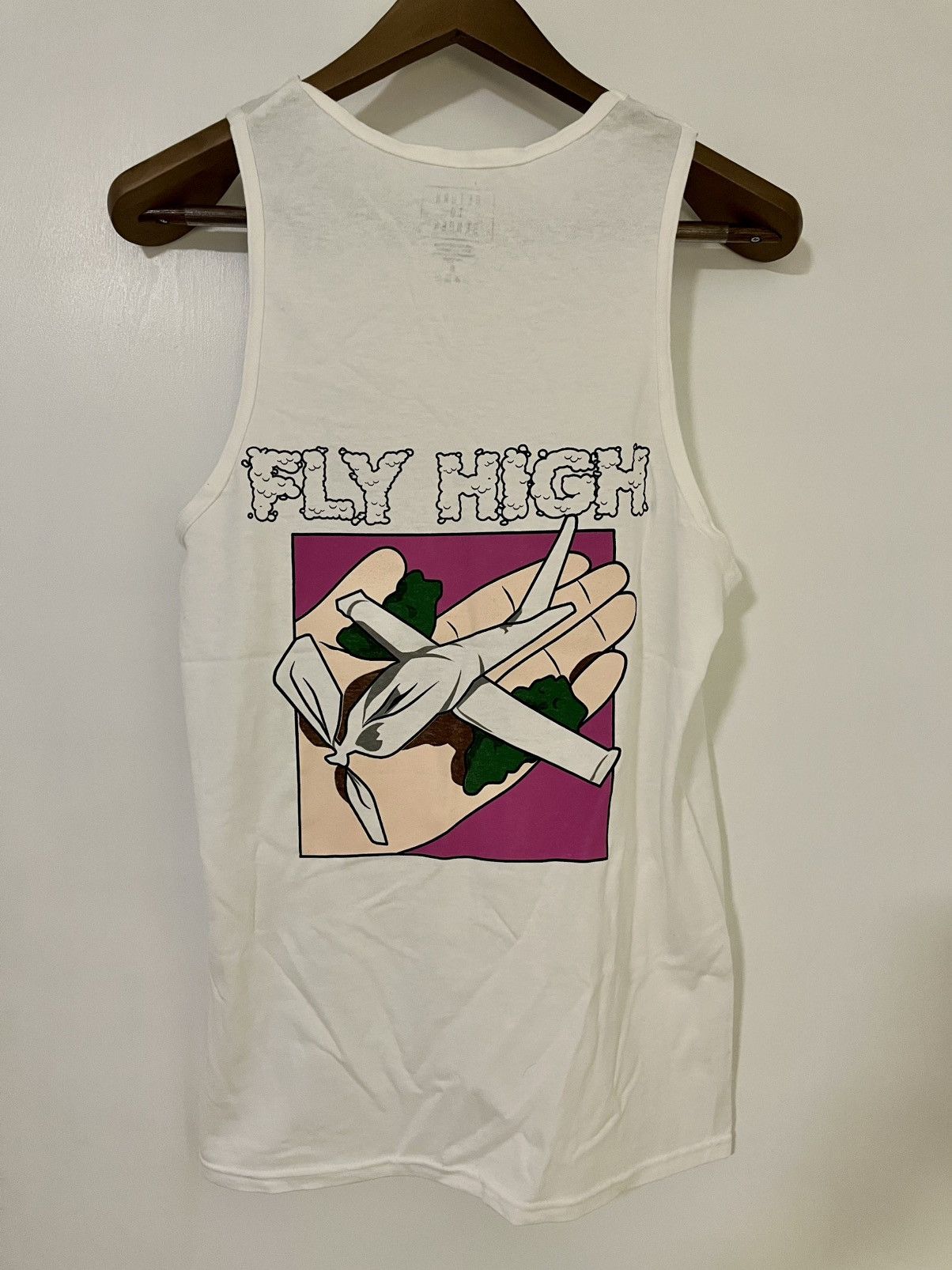 Vintage Marijuana Tank Top - Weed Fly High (Sz Small) Size US S / EU 44-46 / 1 - 2 Thumbnail