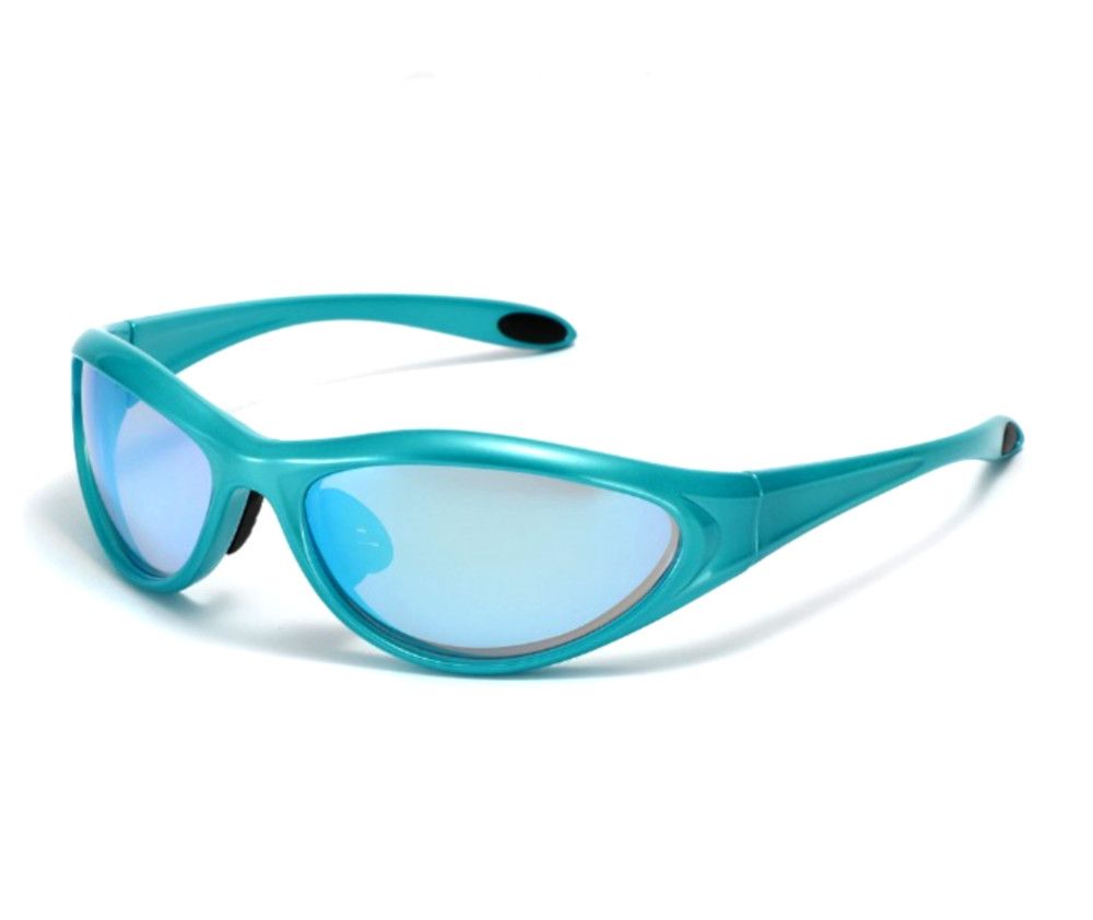 Vintage Punk Pearl Blue Cat Eye Aviation Sunglasses Style Rave Size ONE SIZE - 1 Thumbnail