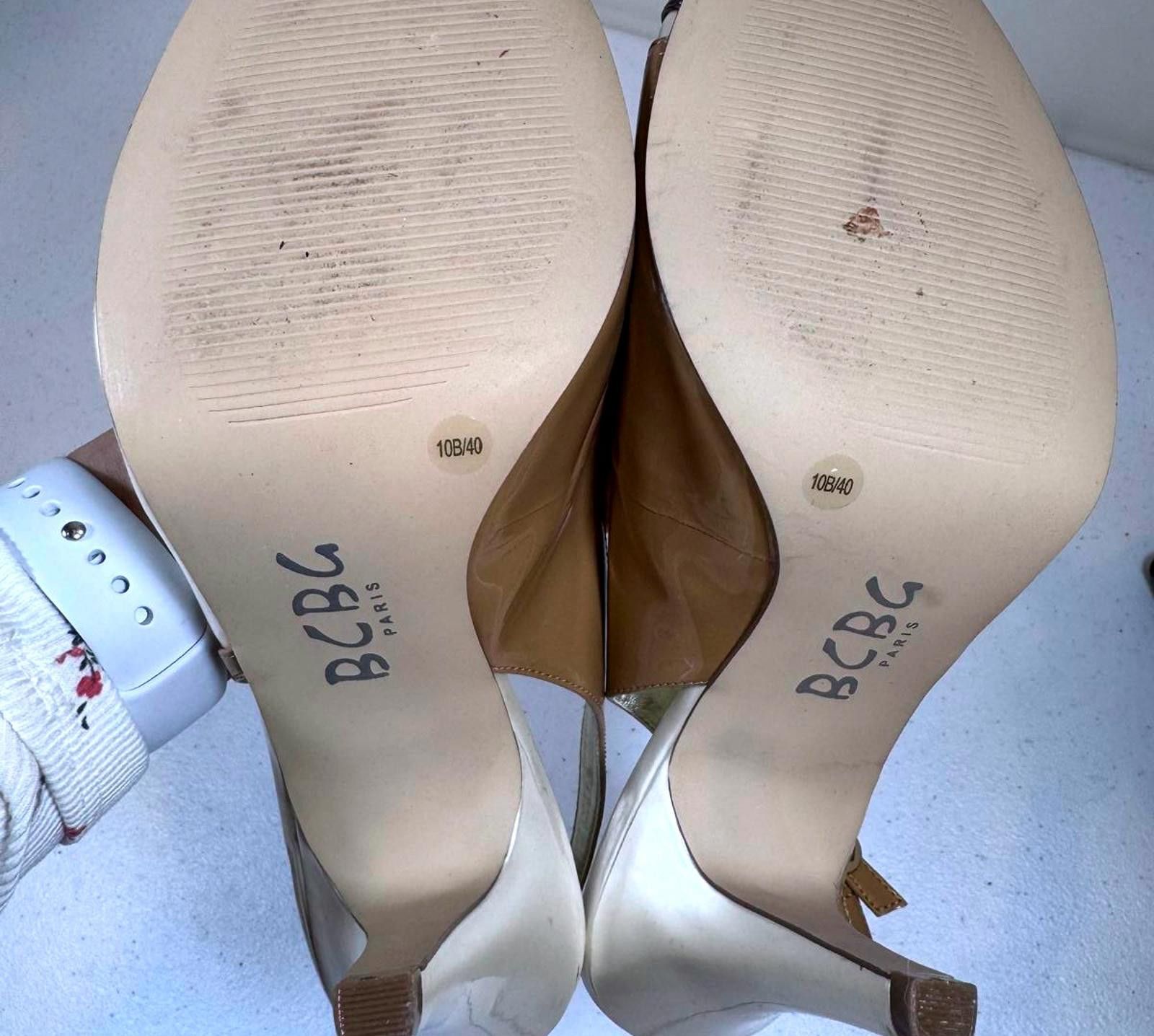Bcbgmaxazria Stylish BCBG Peep-Toe Slingback Heels Size US 10 / IT 40 - 4 Thumbnail