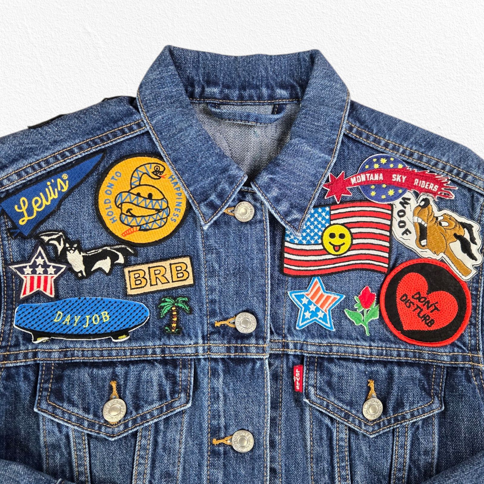 Levi's Levi’s Trucker Jean Jacket Patchwork Americana Size XS Size XS / US 0-2 / IT 36-38 - 3 Thumbnail