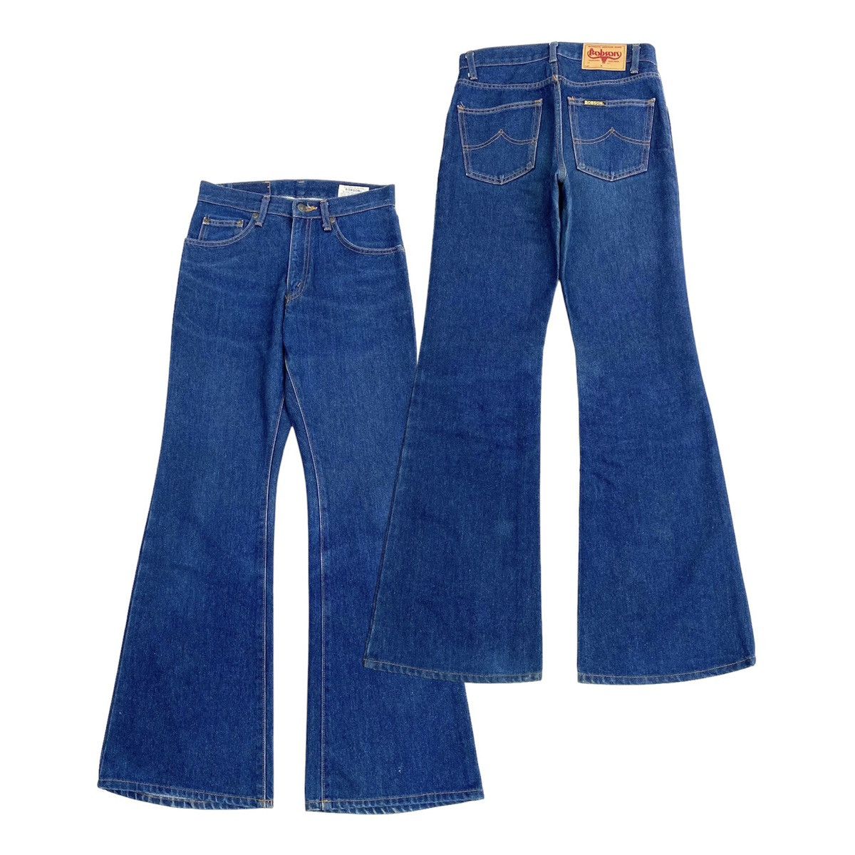 image of Vintage Bobson Flare Denim Pants in Blue, Men's (Size 29)