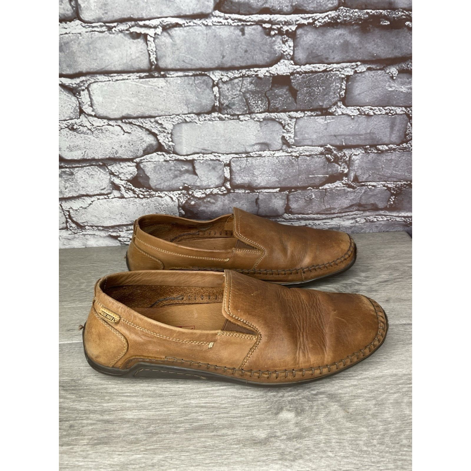 The Unbranded Brand Pikolinos Brown Leather Slip On Moc Driving Loafers Shoes Me Size US 11 / EU 44 - 4 Thumbnail