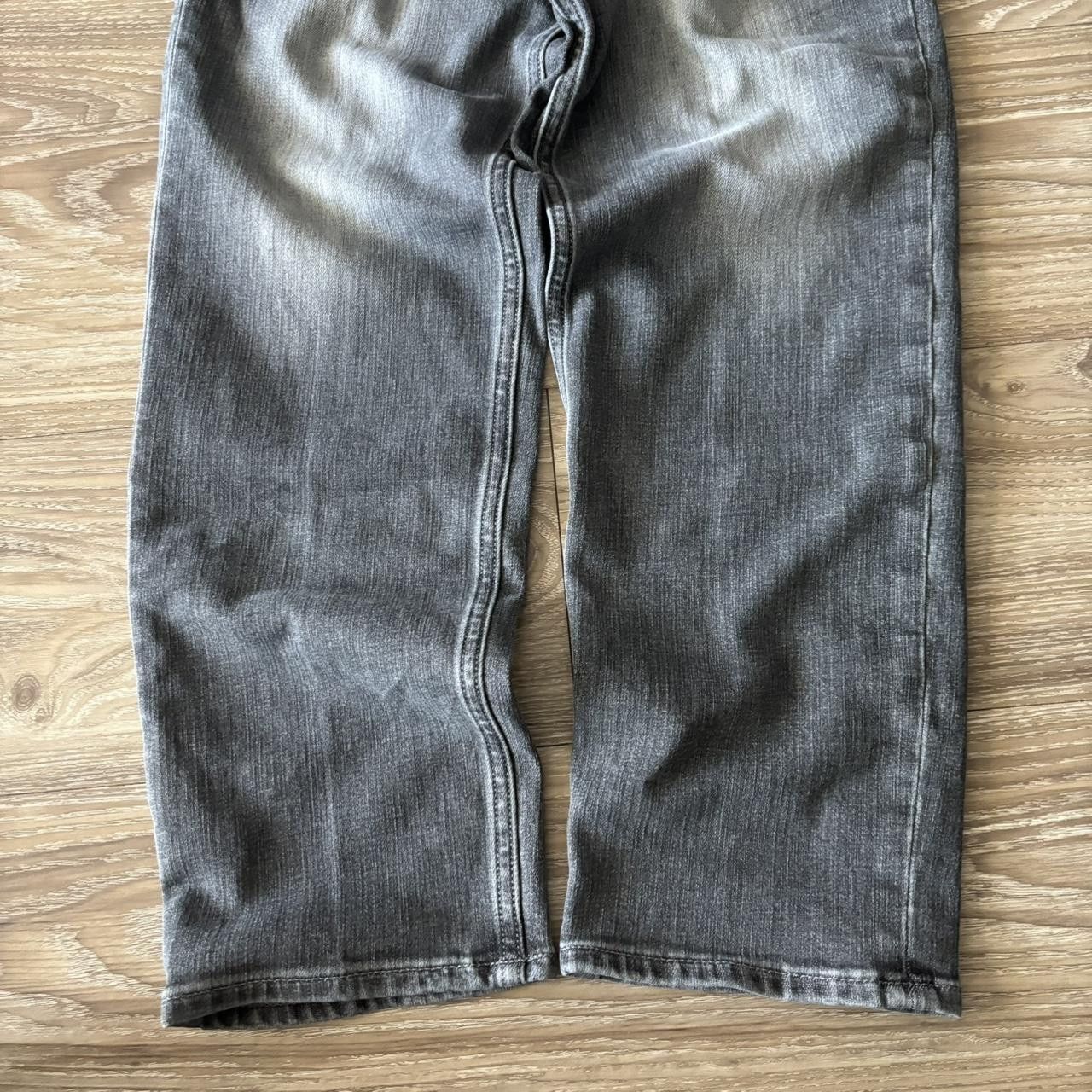 Japanese Brand Crazy Vintage Y2K/2000s Grunge Faded Black Denim Jeans! 33x32 Size US 33 - 6 Thumbnail
