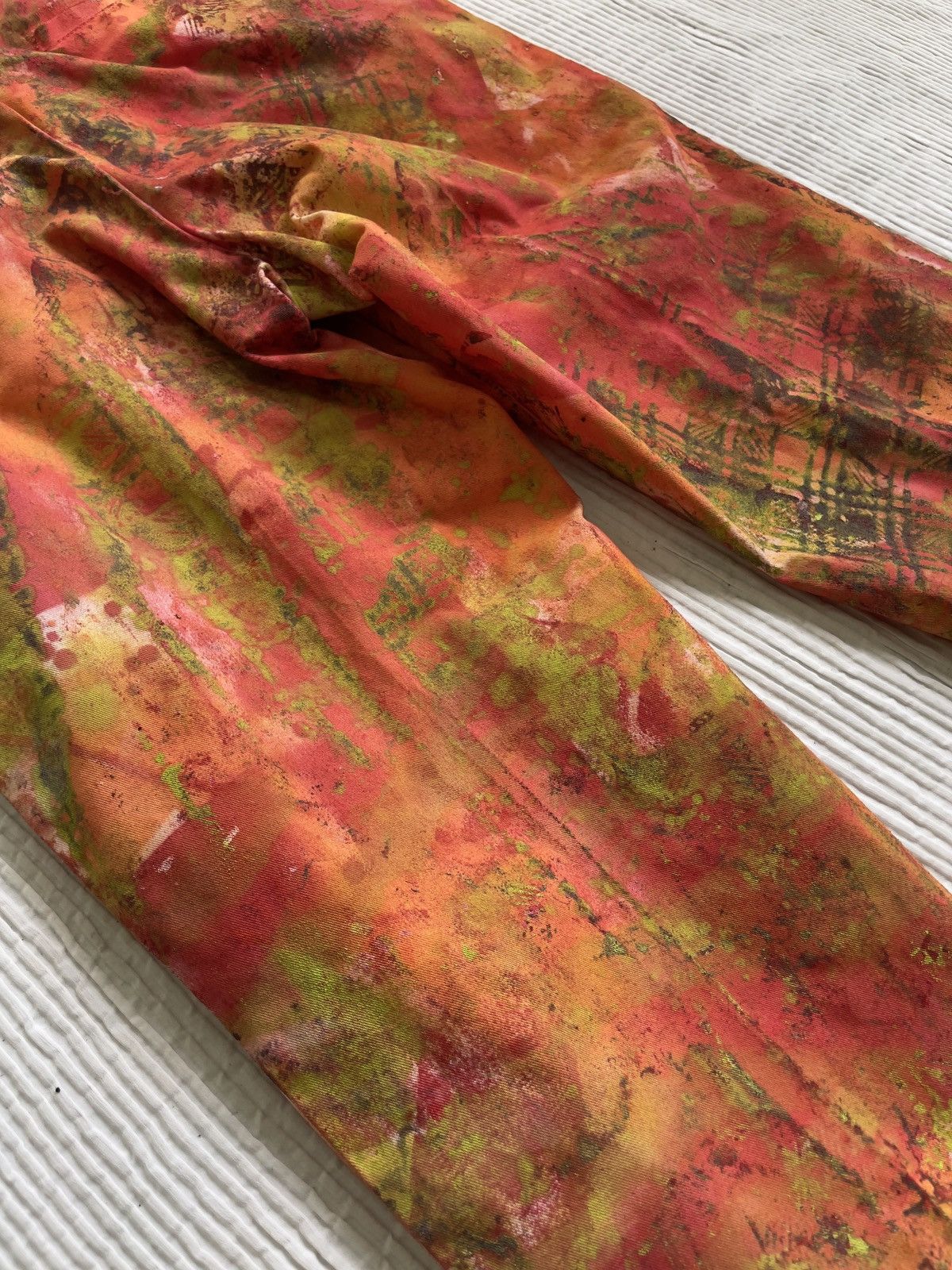 Handmade Ugly Madras Hand Painted Camo Pants Size US 32 / EU 48 - 23 Thumbnail