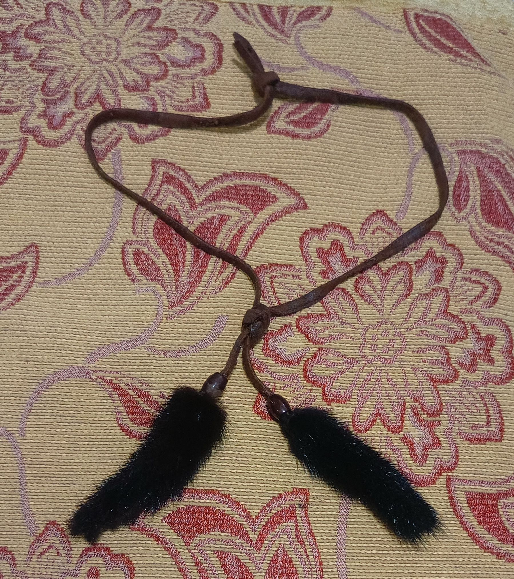 14th Addiction 🇯🇵14ThAddiction Vkai Style Deer fur necklace leather strap Size ONE SIZE - 3 Thumbnail