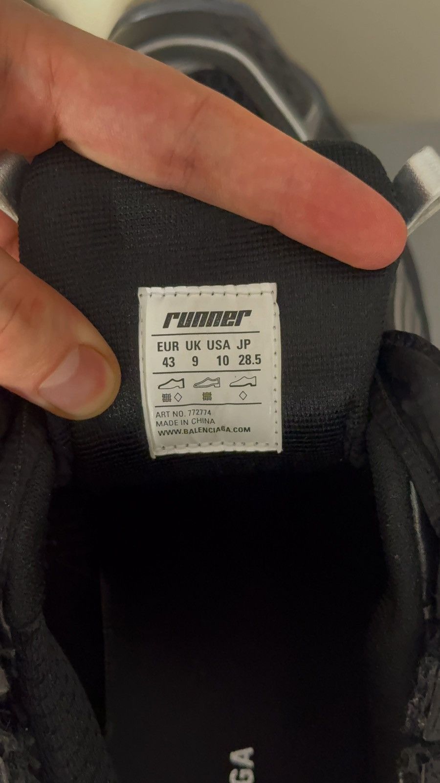 Balenciaga ✅ Balenciaga Runner 1 Balck Selver 43 Grey Size US 10.5 / EU 43-44 - 10 Thumbnail