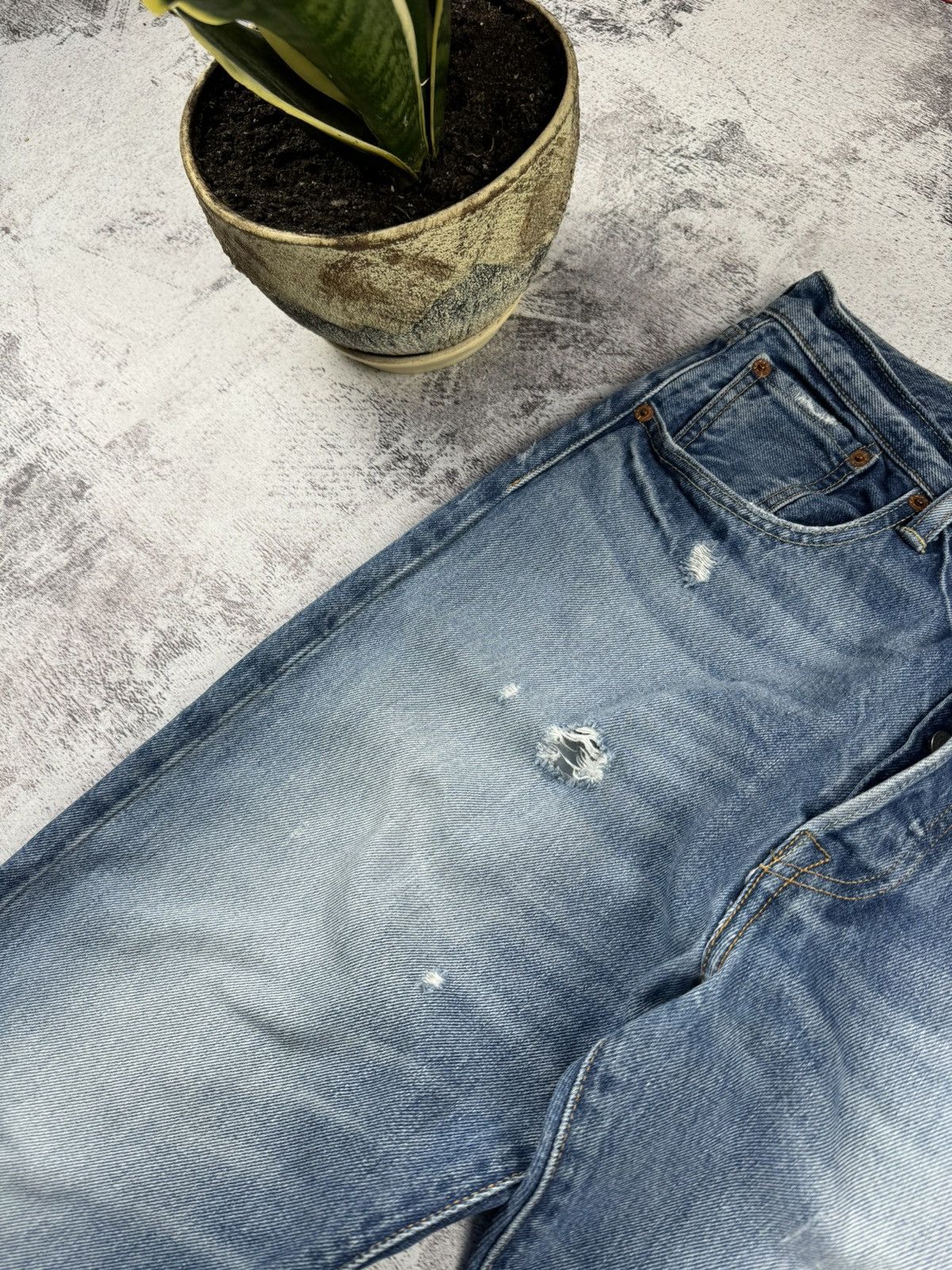 Levi's Vintage Levis 501 Distressed Y2K Avant Garde Pants Jeans Size US 30 / EU 46 - 6 Thumbnail