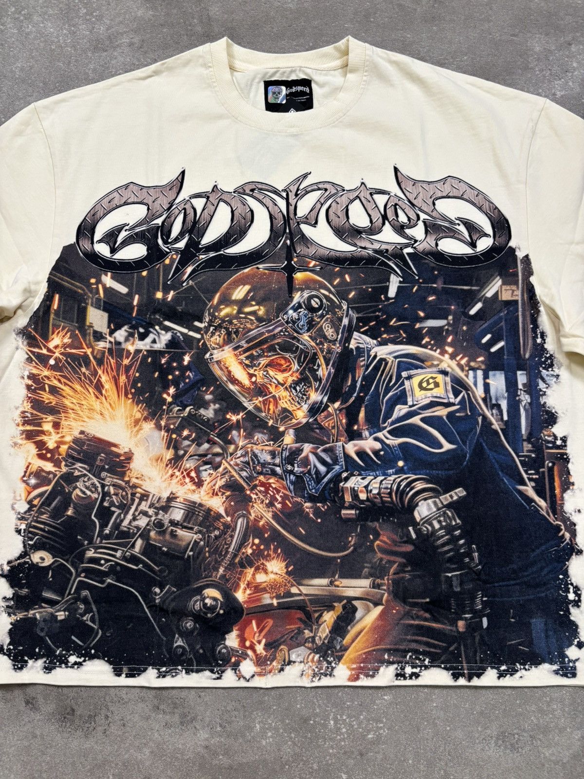 Godspeed Godspeed Under Construction Thermal Tee, Bone Size US S / EU 44-46 / 1 - 3 Thumbnail