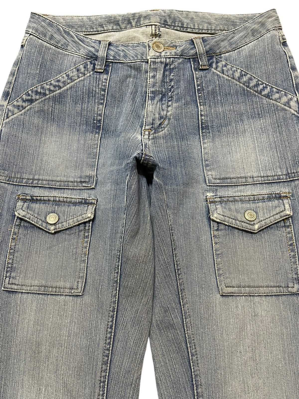 14th Addiction Vintage Japanese Brand Bush Pants Faded Wash Flare Jeans Size US 28 / EU 44 - 3 Thumbnail