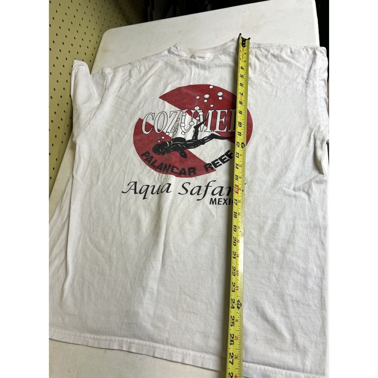AQUA VINTAGE Yazbek T-Shirt Short Sleeve XL White Cotton Men Aqua Safari Palace Reef Cozumel Mexico Size US XL / EU 56 / 4 - 8 Thumbnail