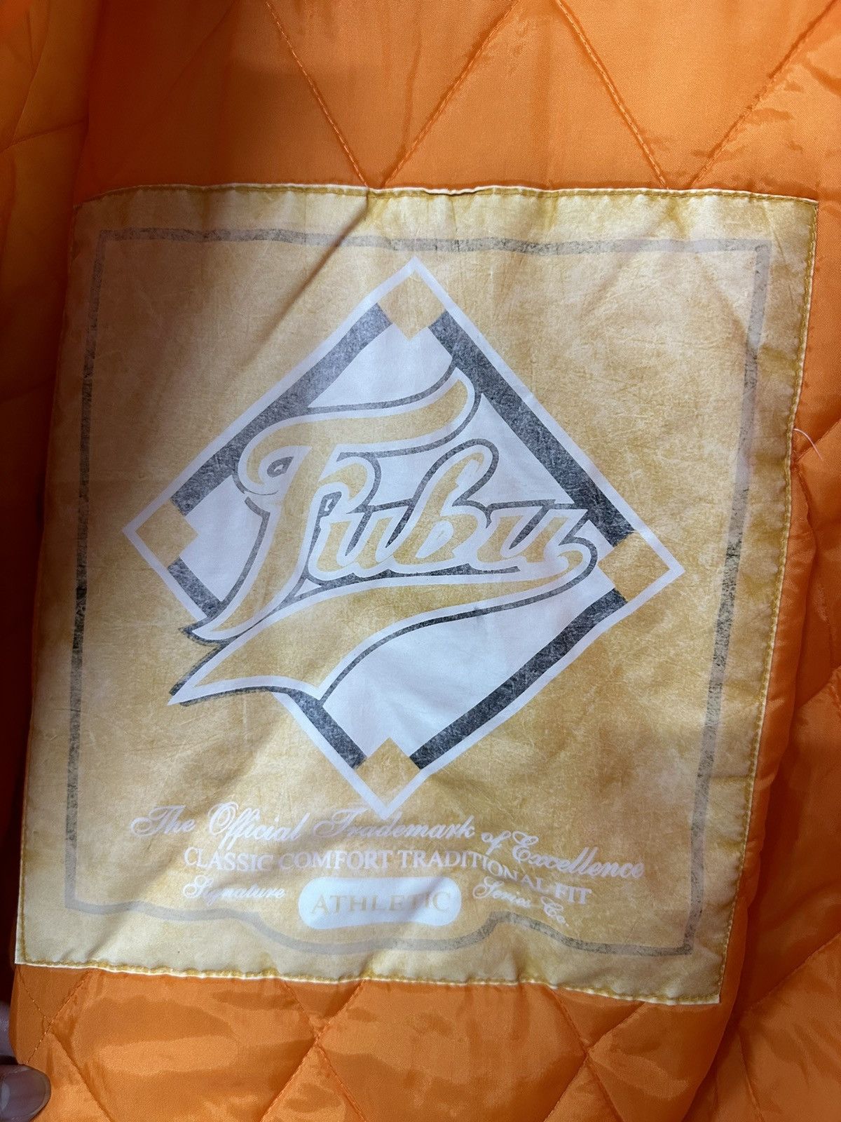 Fubu Vintage 90s Y2K FUBU 2 Toned Tail Sweep Script Satin Jacket Size US XL / EU 56 / 4 - 8 Thumbnail