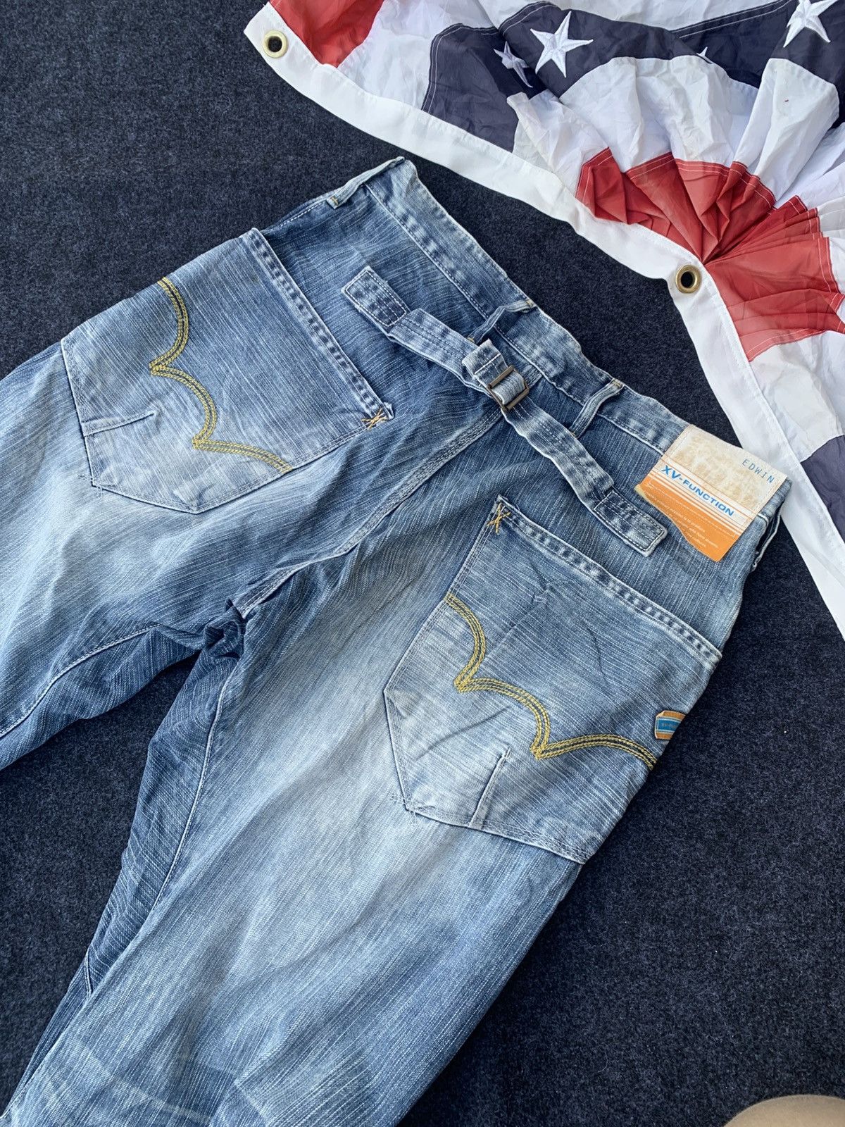 Edwin Edwin XV-Function Denim – Sick Faded Made in Japan 🇯🇵 (29) Size US 33 - 10 Thumbnail