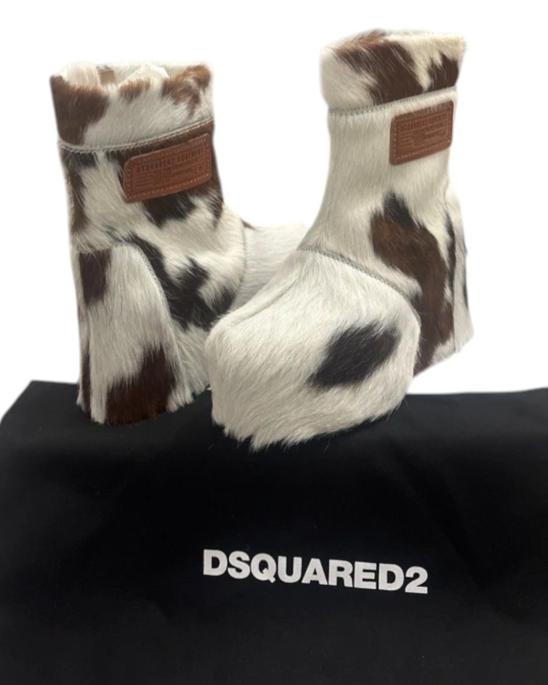 Dsquared2 LONG HAIRED COWHIDE CALFSKIN ANKLE BOOTS Size US 6.5 / IT 36.5 - 5 Thumbnail