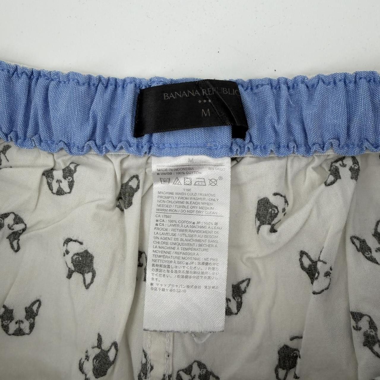 Banana Republic Banana Republic Cotton White Pug Print Shorts Medium Size ONE SIZE - 2 Thumbnail