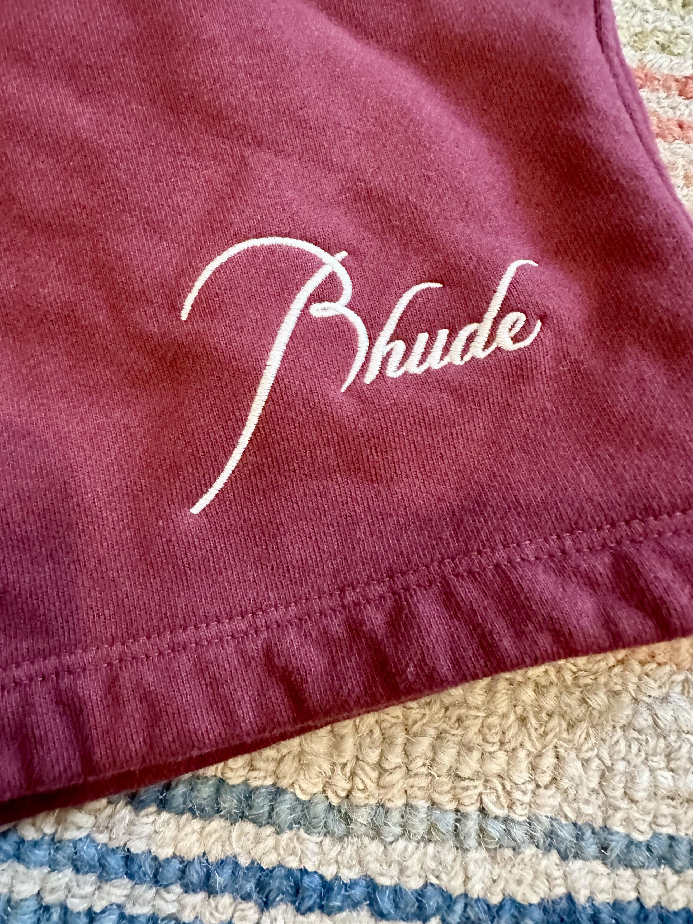Rhude RHUDE BORDEAUX SWEAT SHORTS Size US 36 / EU 52 - 3 Thumbnail