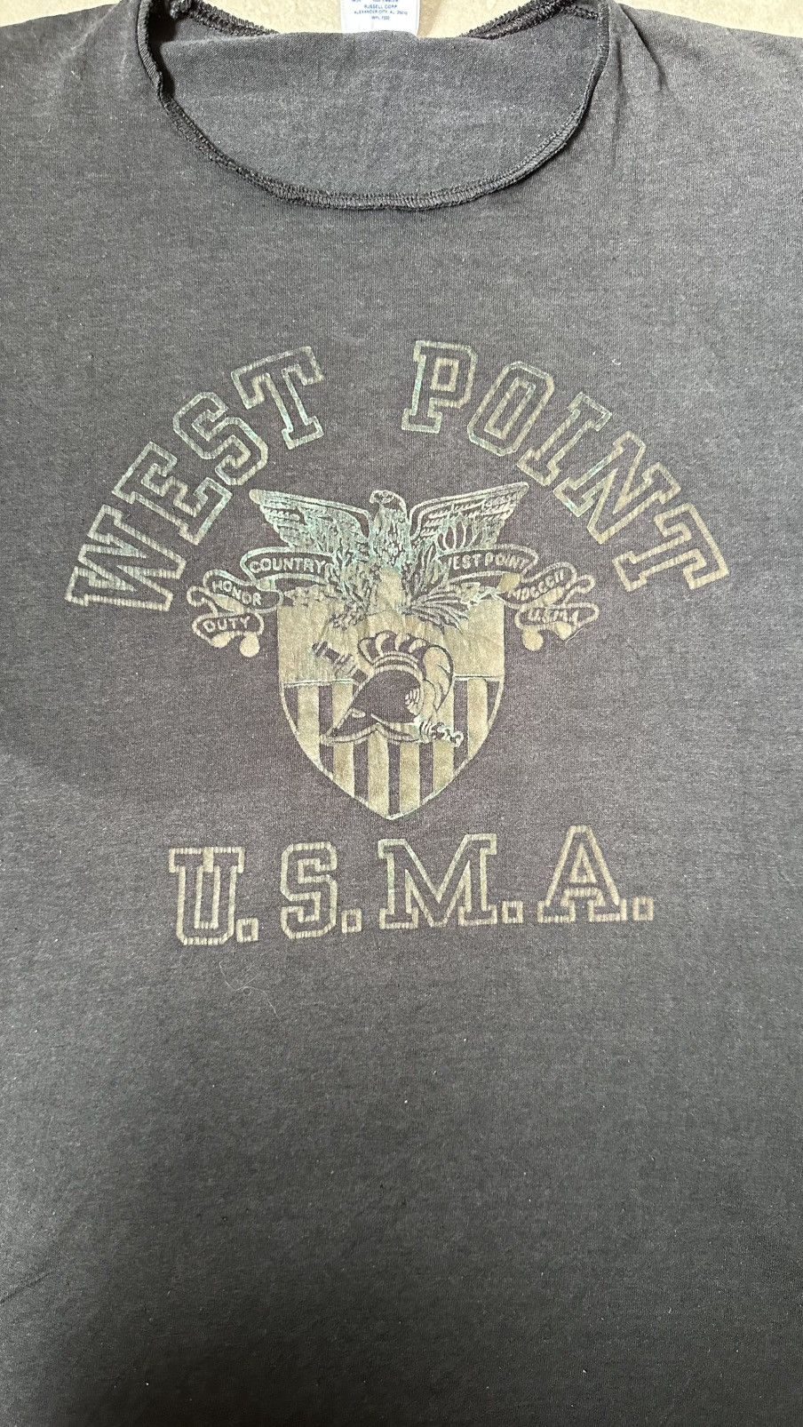 Jerzees VINTAGE WEST POINT USMA DIATRESSED TEE Size US M / EU 48-50 / 2 - 2 Thumbnail