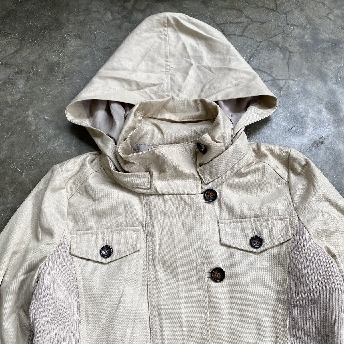 Tornado Mart 2000s Femme Tornado - Vkei Style Hidden Hoodie Parka Jacket Size XS / US 0-2 / IT 36-38 - 4 Thumbnail
