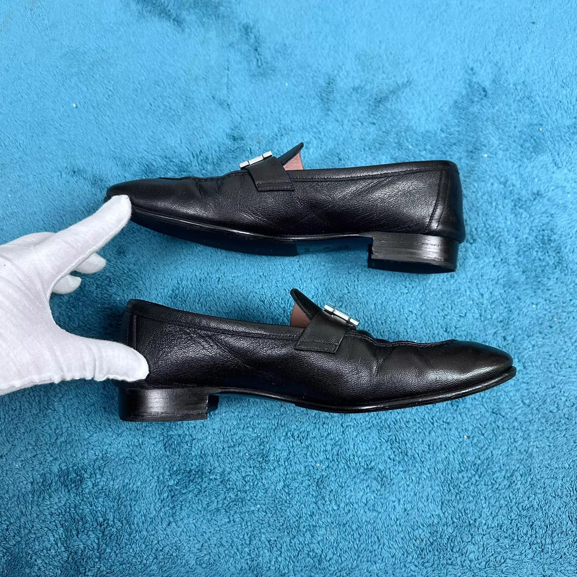 Hermes Hermès Paris Loafer Black 38 Near Mint Size US 7.5 / IT 37.5 - 3 Thumbnail