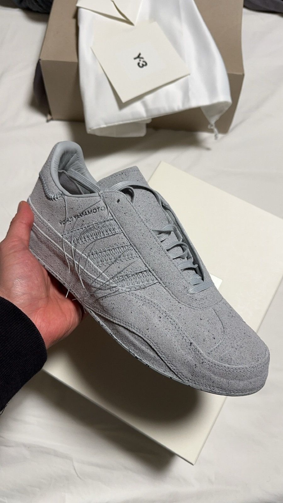 adidas gazelle silver green womens Y-3 Unisex Japan Core Black / Black / Black Low Top Sneakers main image 1
