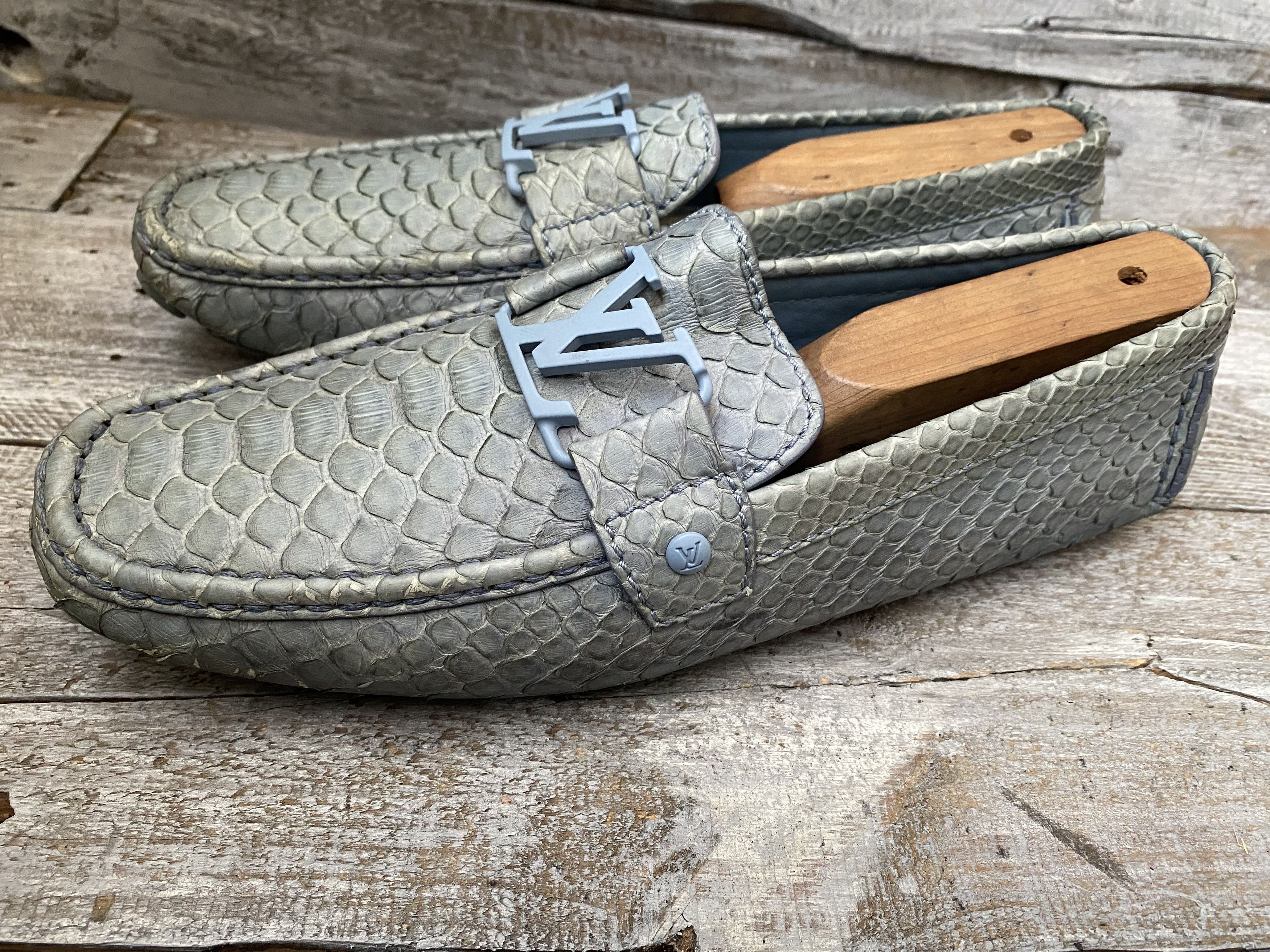 Designer × Louis Vuitton Louis vuitton monte carlo python moccasin leather loafers Size US 8 / EU 41 - 6 Thumbnail