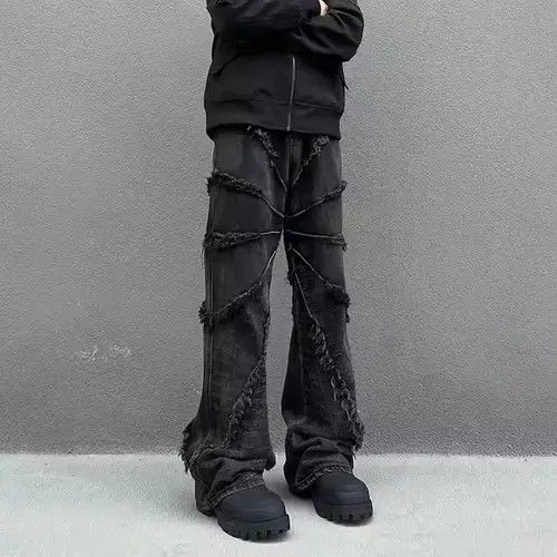 Japanese Brand × Jean Vintage Raw Edge Heavy Rare Jeans Size US 32 / EU 48 - 2 Thumbnail