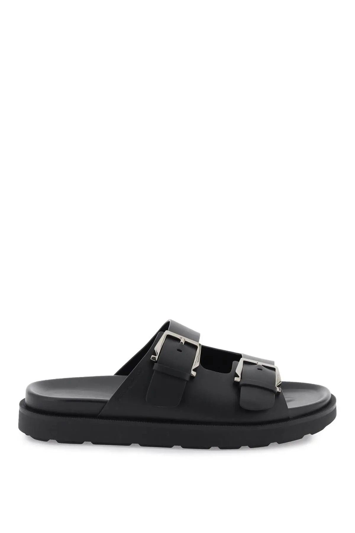 image of Salvatore Ferragamo O1S22I1N0224 Gancini Buckles Slides In Black, Men's (Size 9)