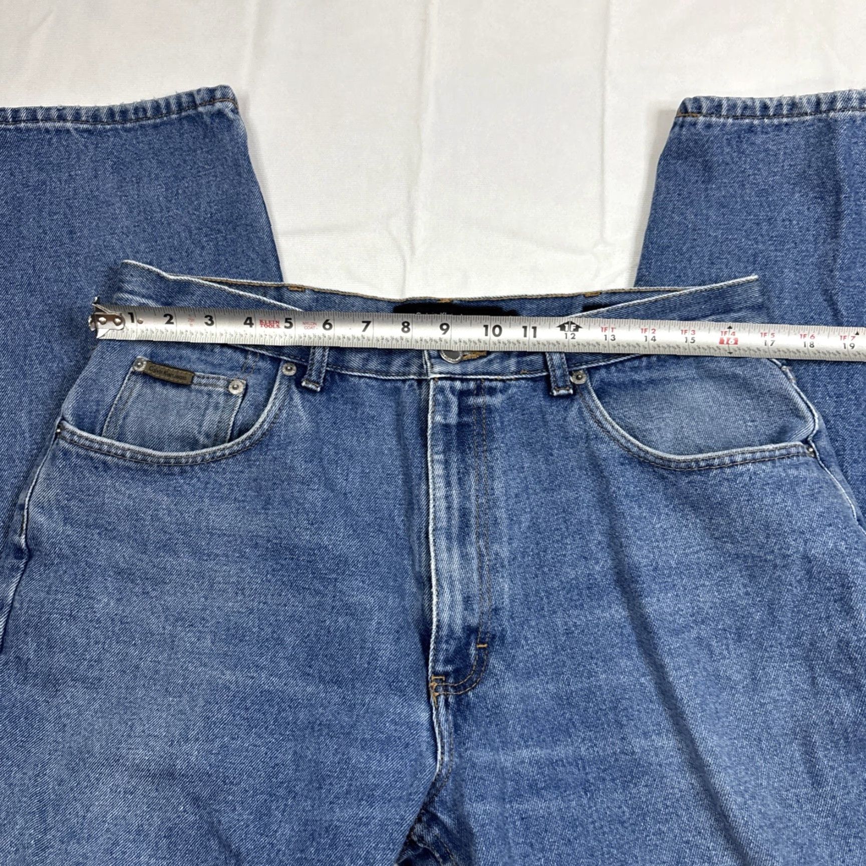 Calvin Klein Calvin Klein Jeans Blue Denim Easy Fit Straight Boot 36W Mens Jeans 36 Blue Denim Straight Boot 29in Inseam Size US 36 / EU 52 - 5 Thumbnail