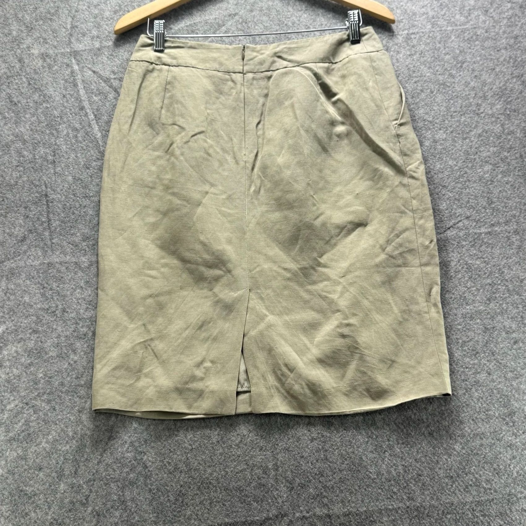 Armani Armani Collezioni Skirt Womens 8 Beige Linen Pencil Knee Length Made In Italy Size 30" / US 8 / IT 44 - 5 Thumbnail
