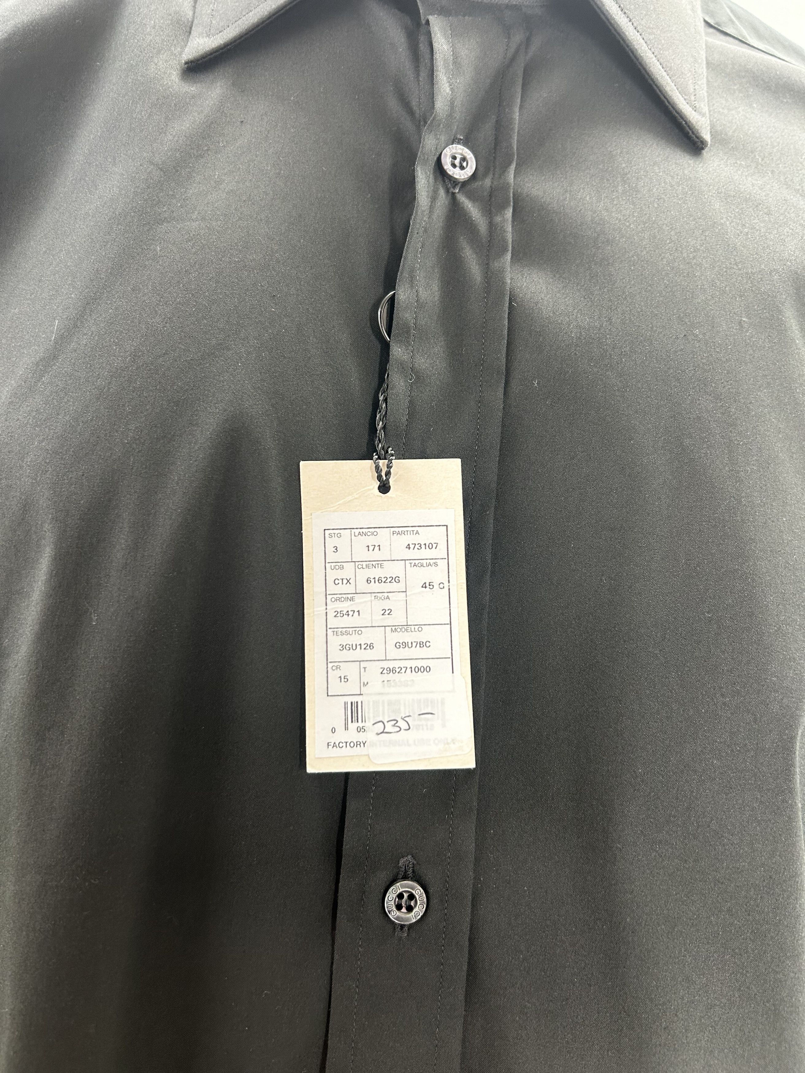 Gucci Gucci Black Classic Slim Fit Stretch Dress Shirt Size US L / EU 52-54 / 3 - 4 Thumbnail