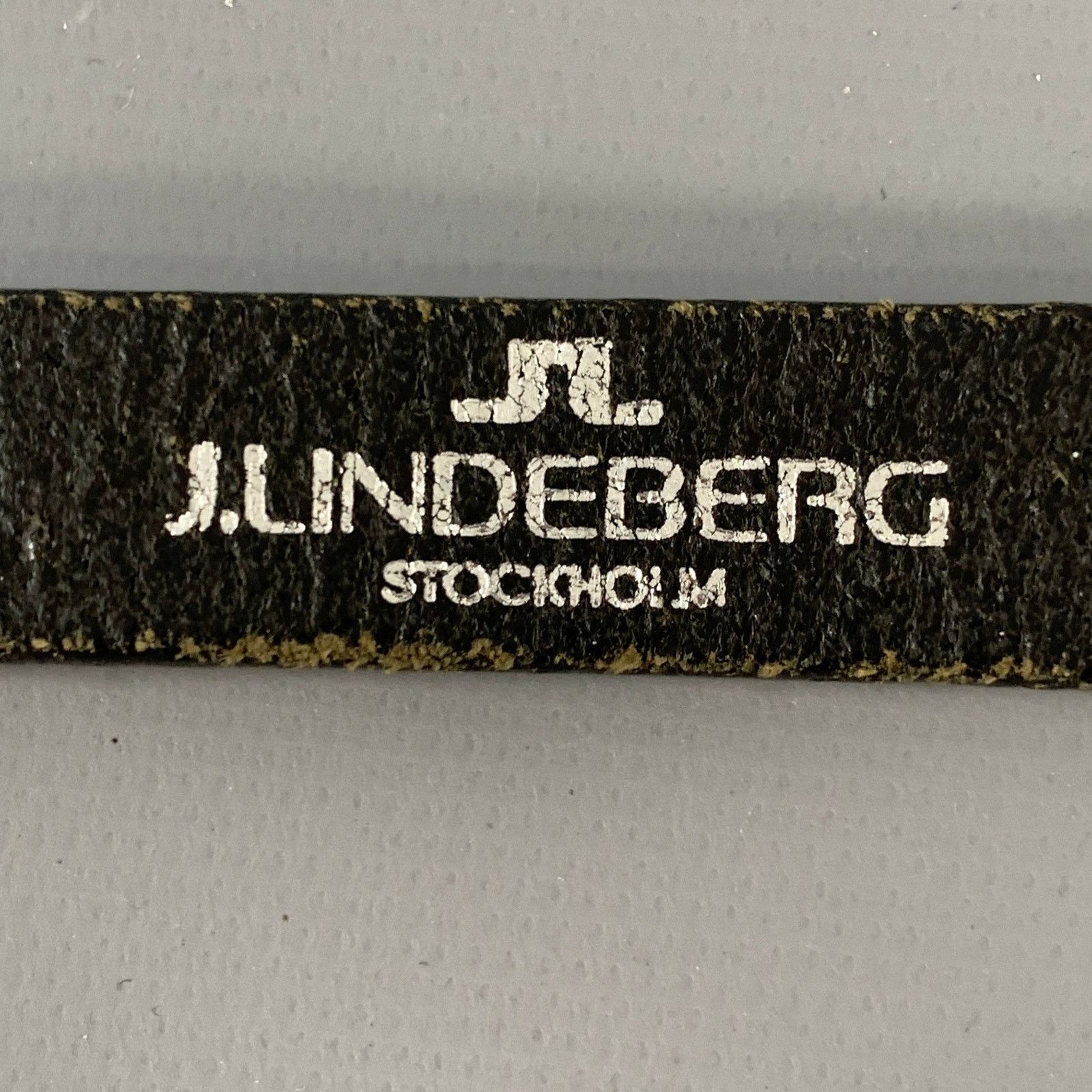 J.Lindeberg J.LINDEBERG Size 30 Black Silver Logo Leather Leather Belt Size 30 - 8 Thumbnail