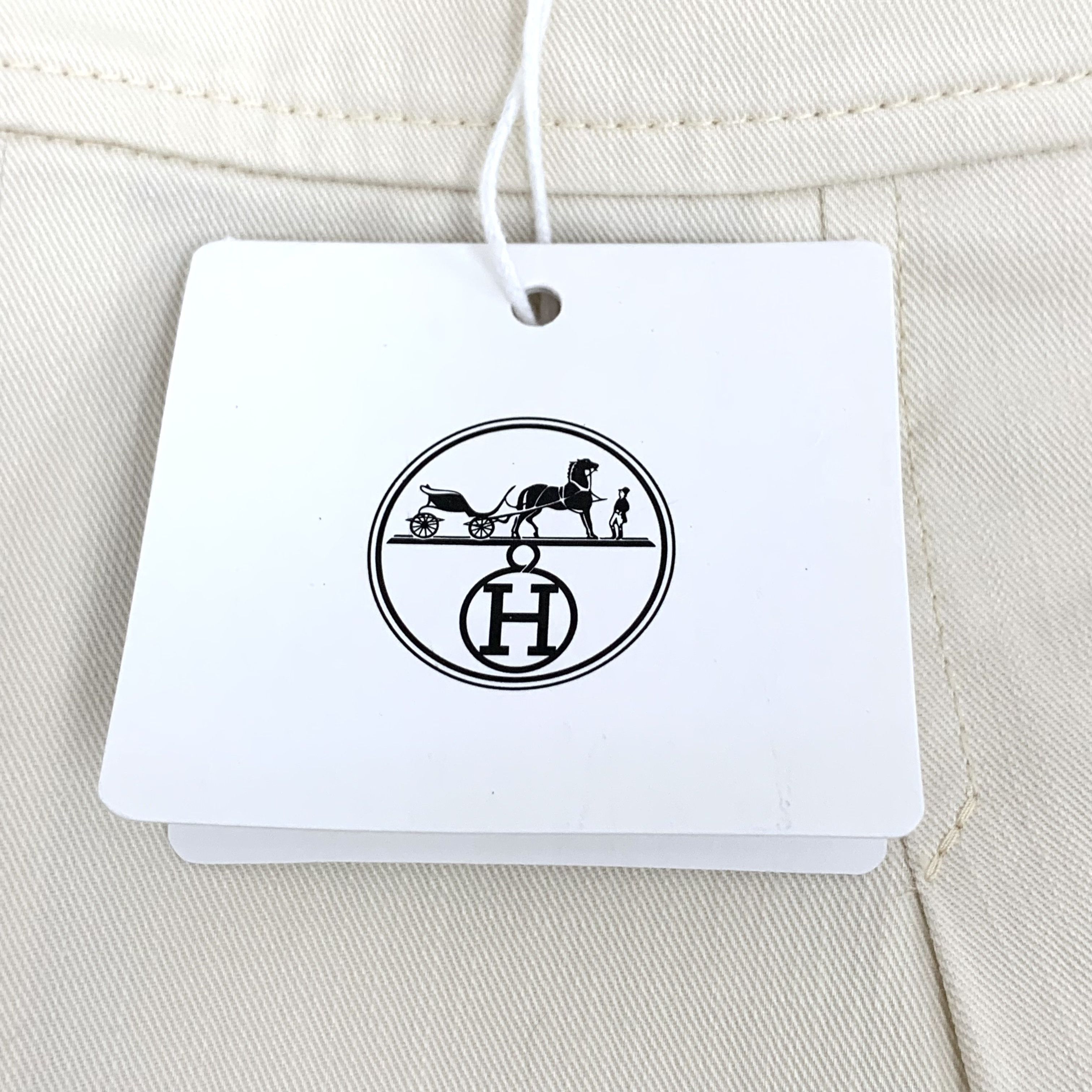 Hermes Hermes Cotton Casual Pants White (38) Size 26" / US 2 / IT 38 - 7 Thumbnail
