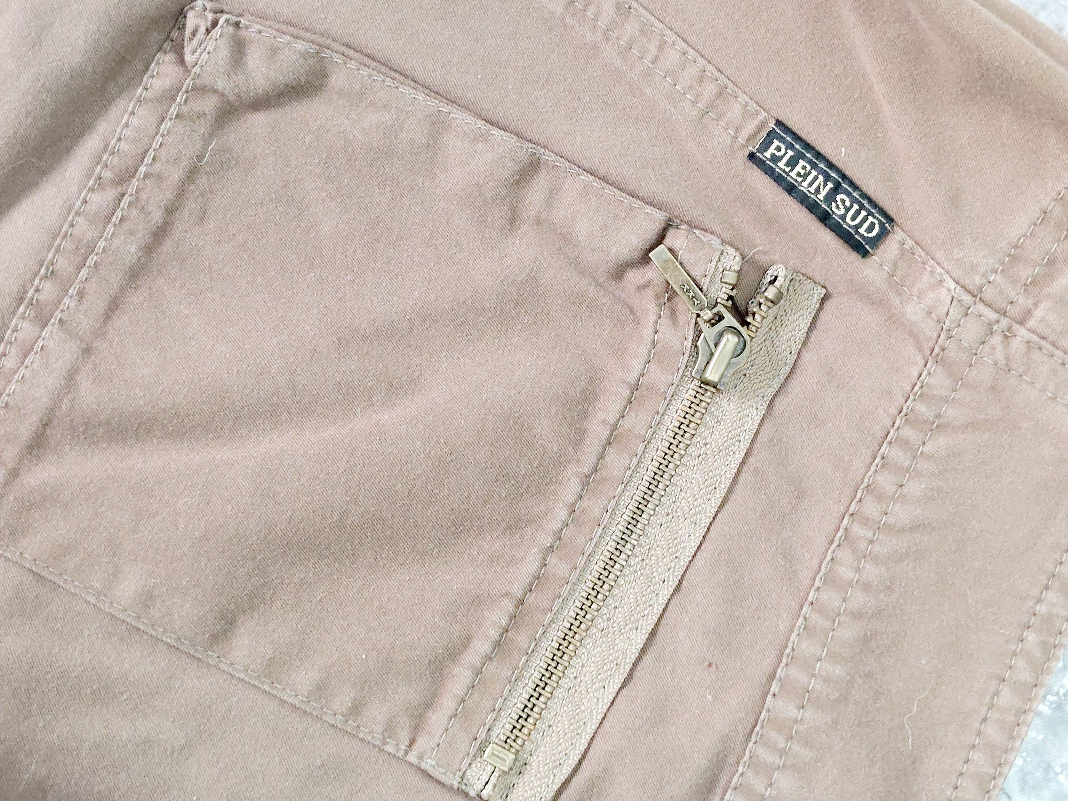 plein sud Plein Sud Multi-Zip Pocket Aviator Cargo Pants Trousers Size 34" / US 12 / IT 48 - 12 Thumbnail