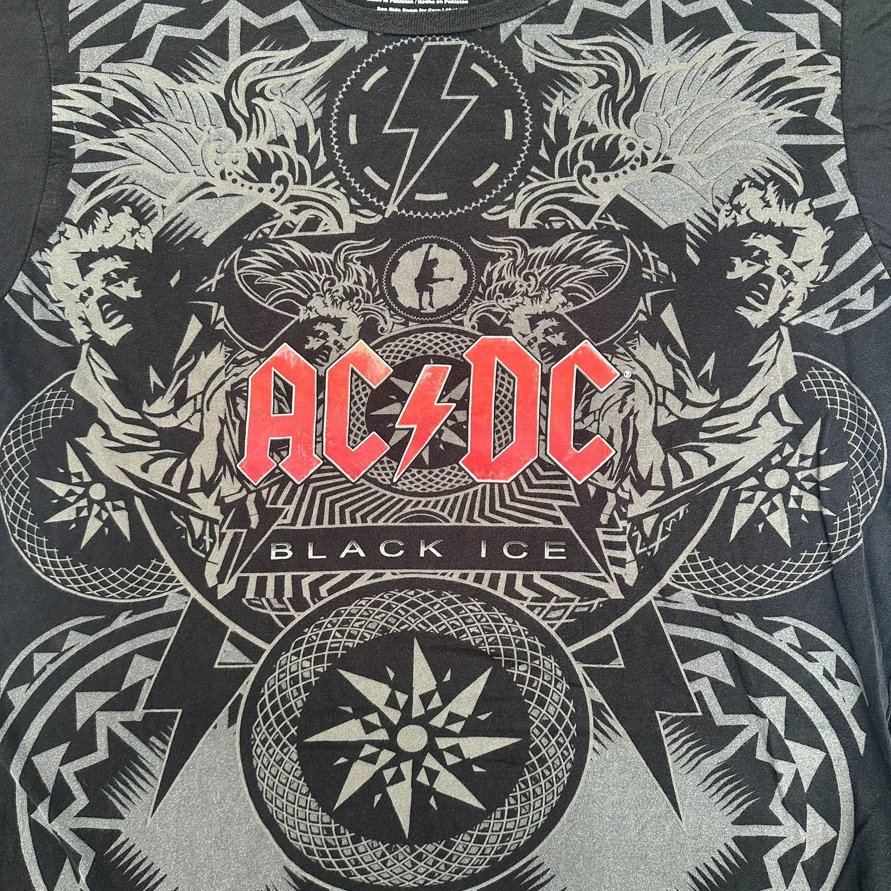 AC/DC AC/DC Black Ice T-Shirt Black Y2K Double Sleeve Rock Band Gr Size US XXL / EU 58 / 5 - 2 Thumbnail